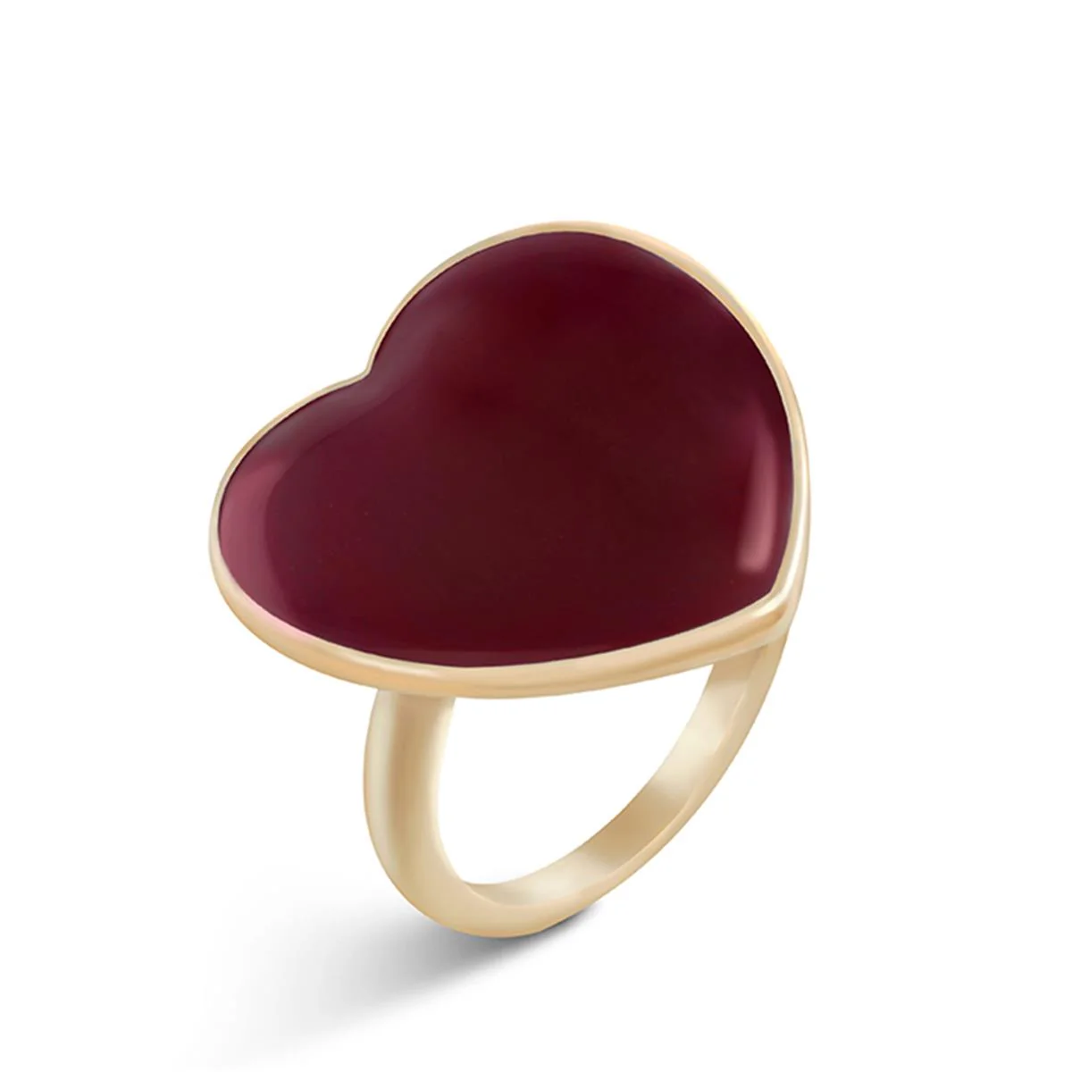 Anillo Akap acabado en Oro Amarillo De 18 Quilates - Akap ROJO