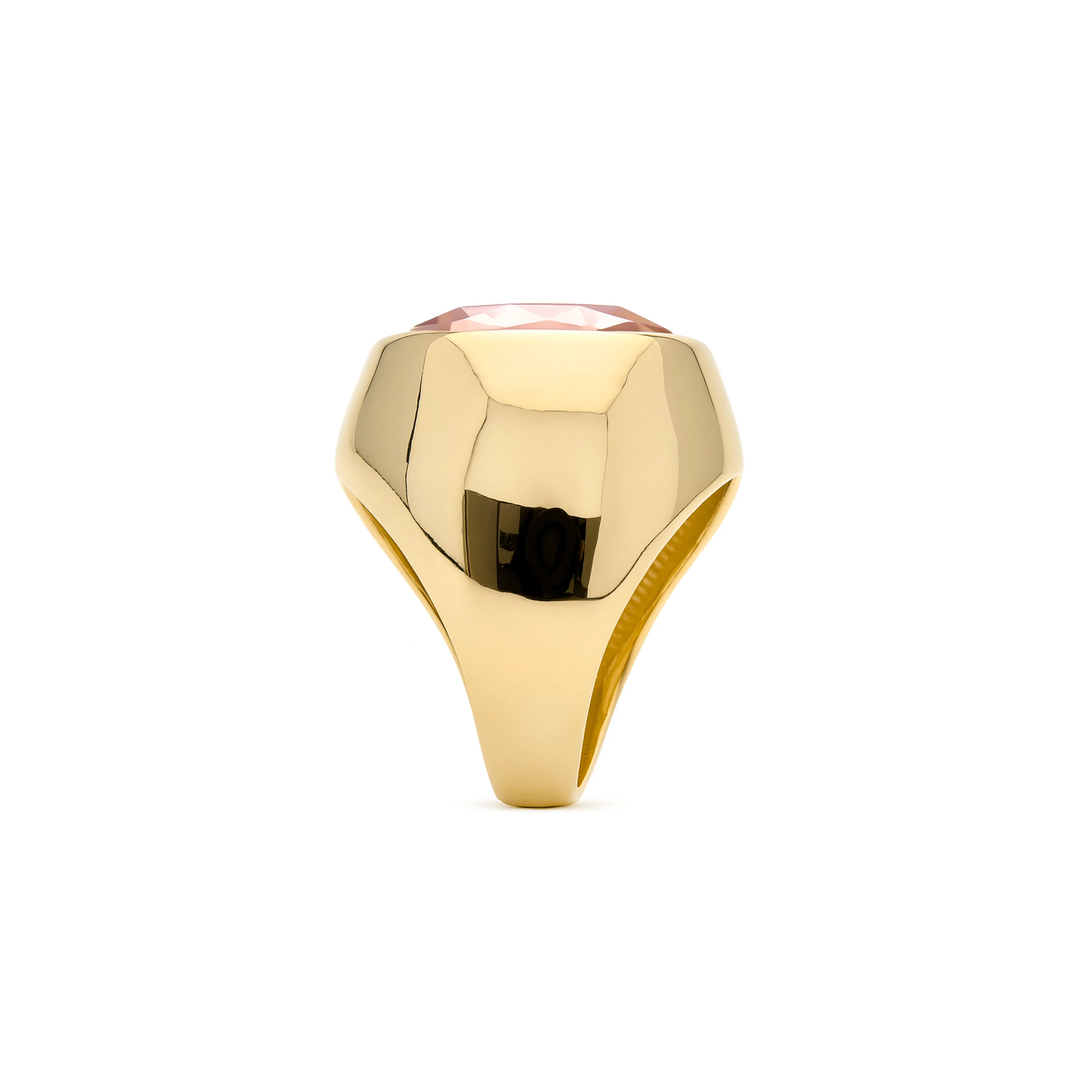 Anillo de Circonita Marrón acabado en oro amarillo 18k - Ashan - Image 3