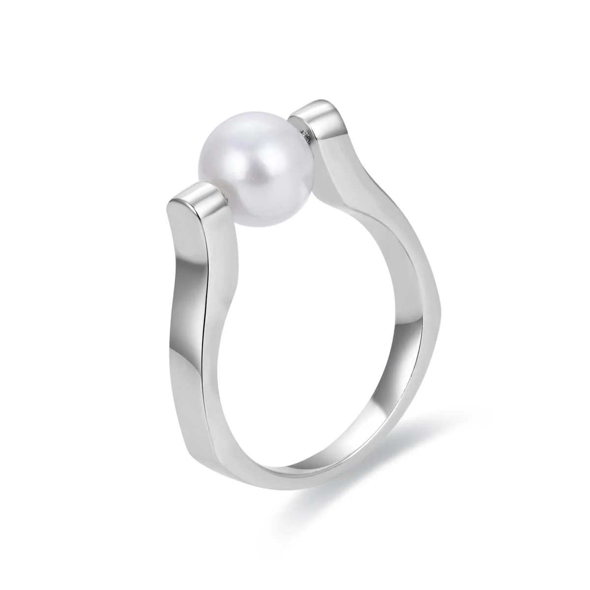 Anillo Bombee de Plata y Perla - Bombee BLANCO