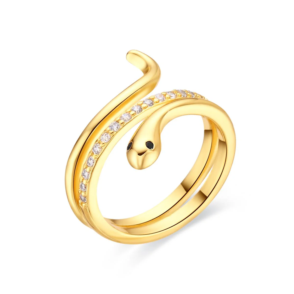 Anillo de Circonita Brillante acabado en oro amarillo de 18k - Sasso
