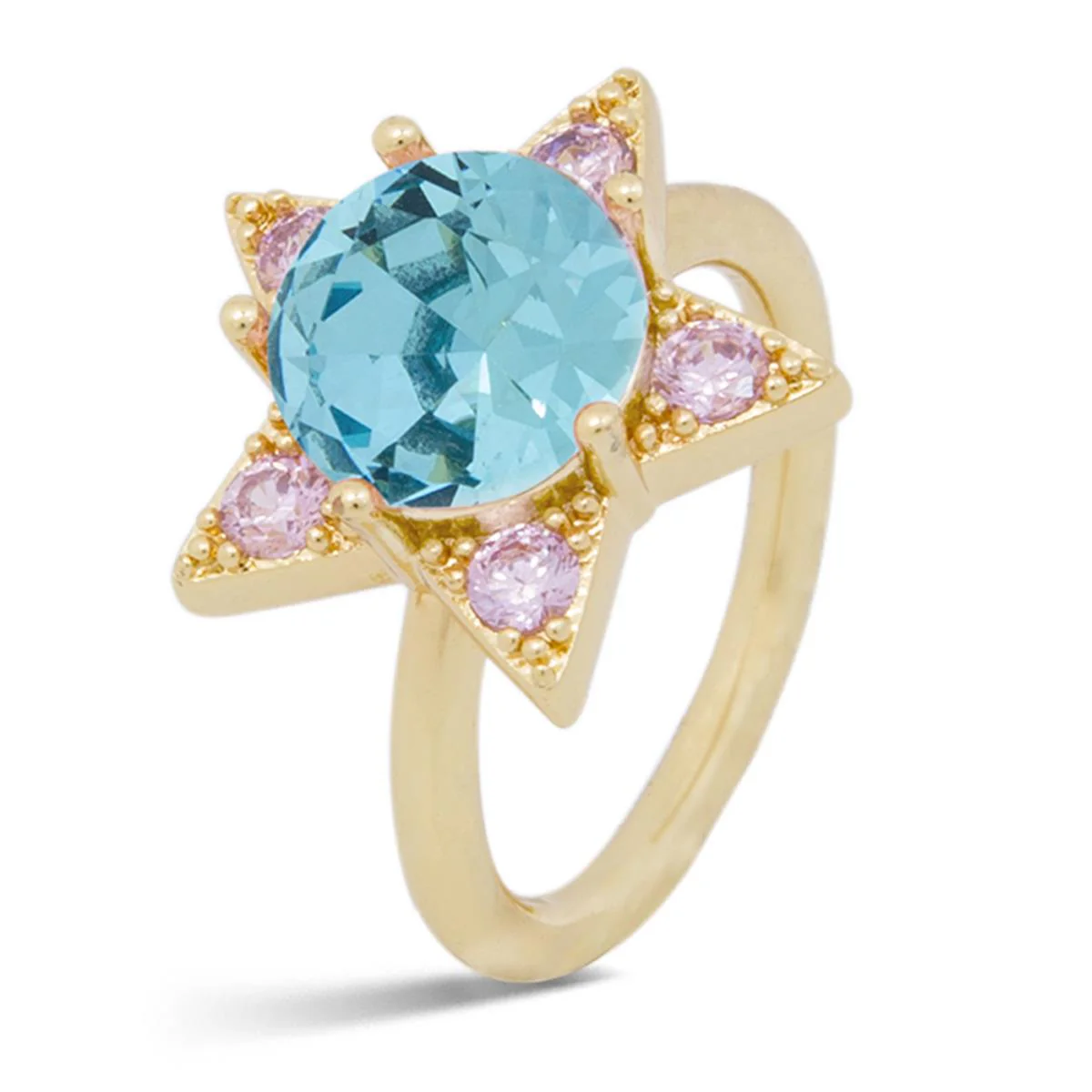 Anillo Dalfil acabado en Oro Amarillo de 18 Kts - Dalfil MULTICOLOR