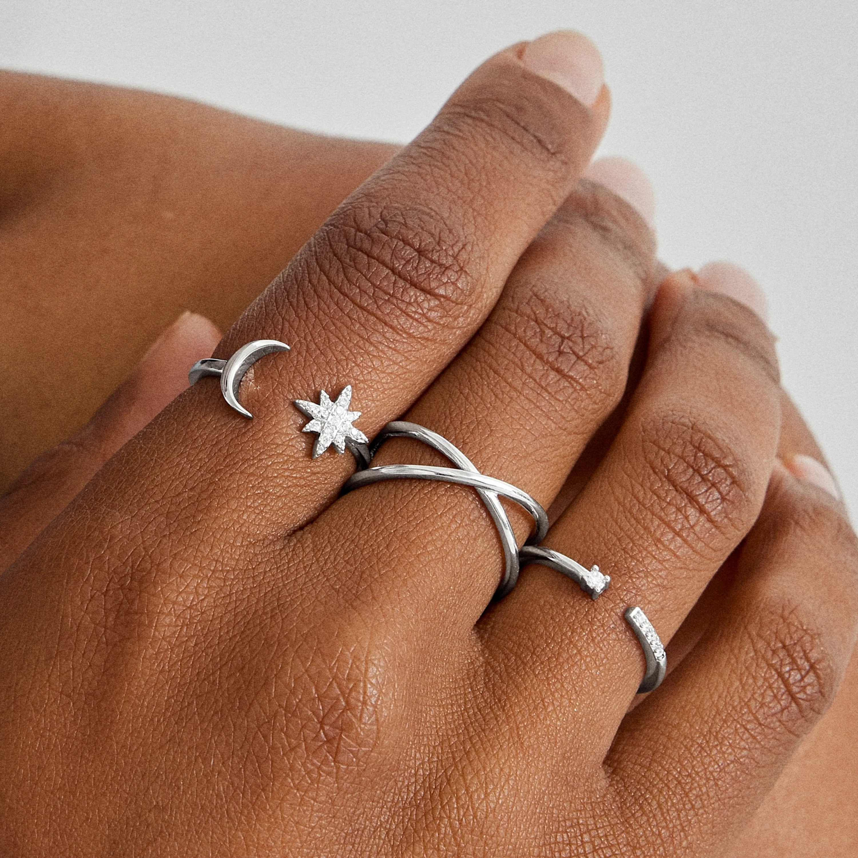Anillo de Plata de Ley 925 acabado en rodio - Danhew - Image 3