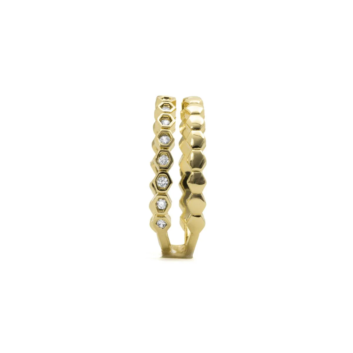 Anillo de Circonita Brillante acabado en oro amarillo de 18k - Anami - Image 3