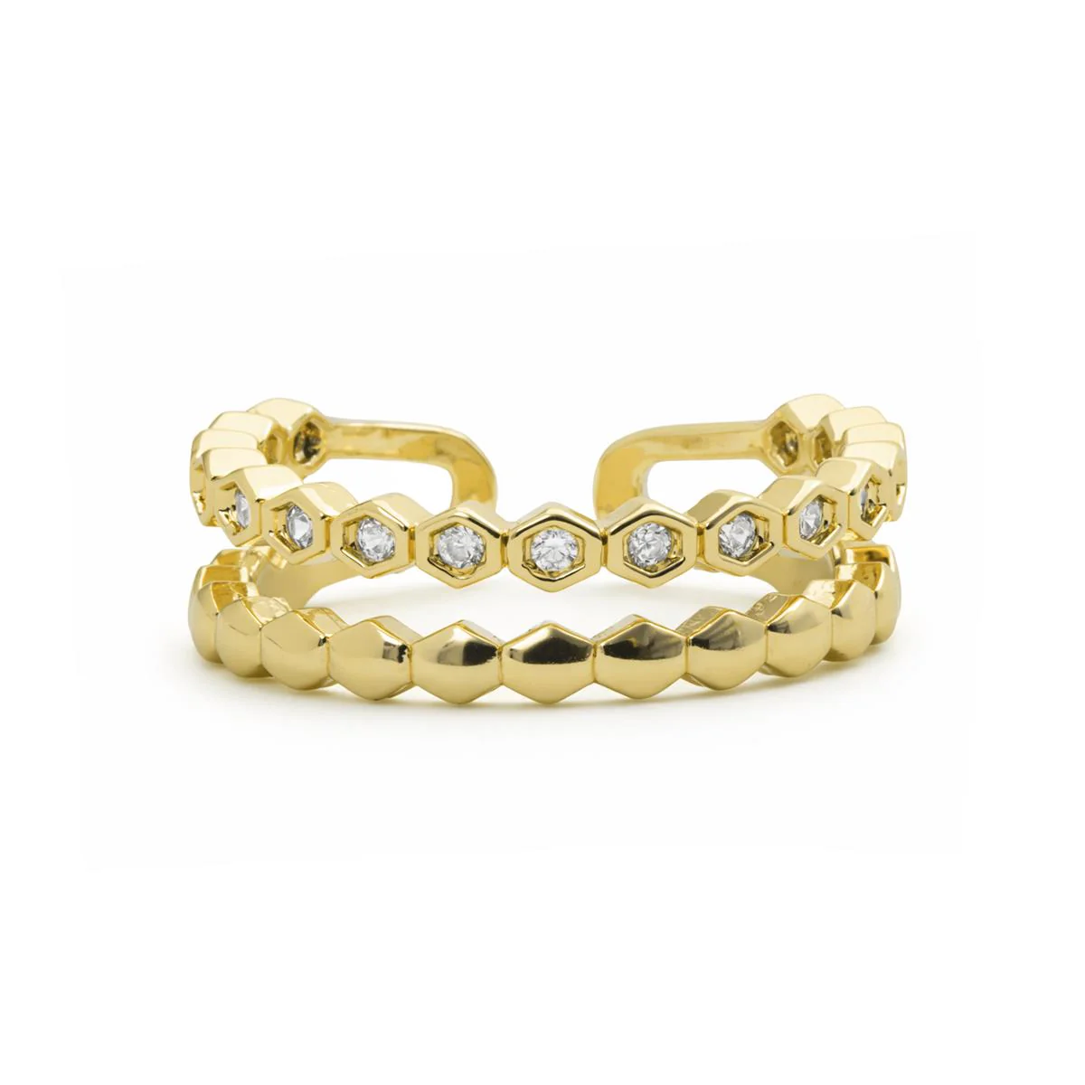 Anillo de Circonita Brillante acabado en oro amarillo de 18k - Anami - Image 5