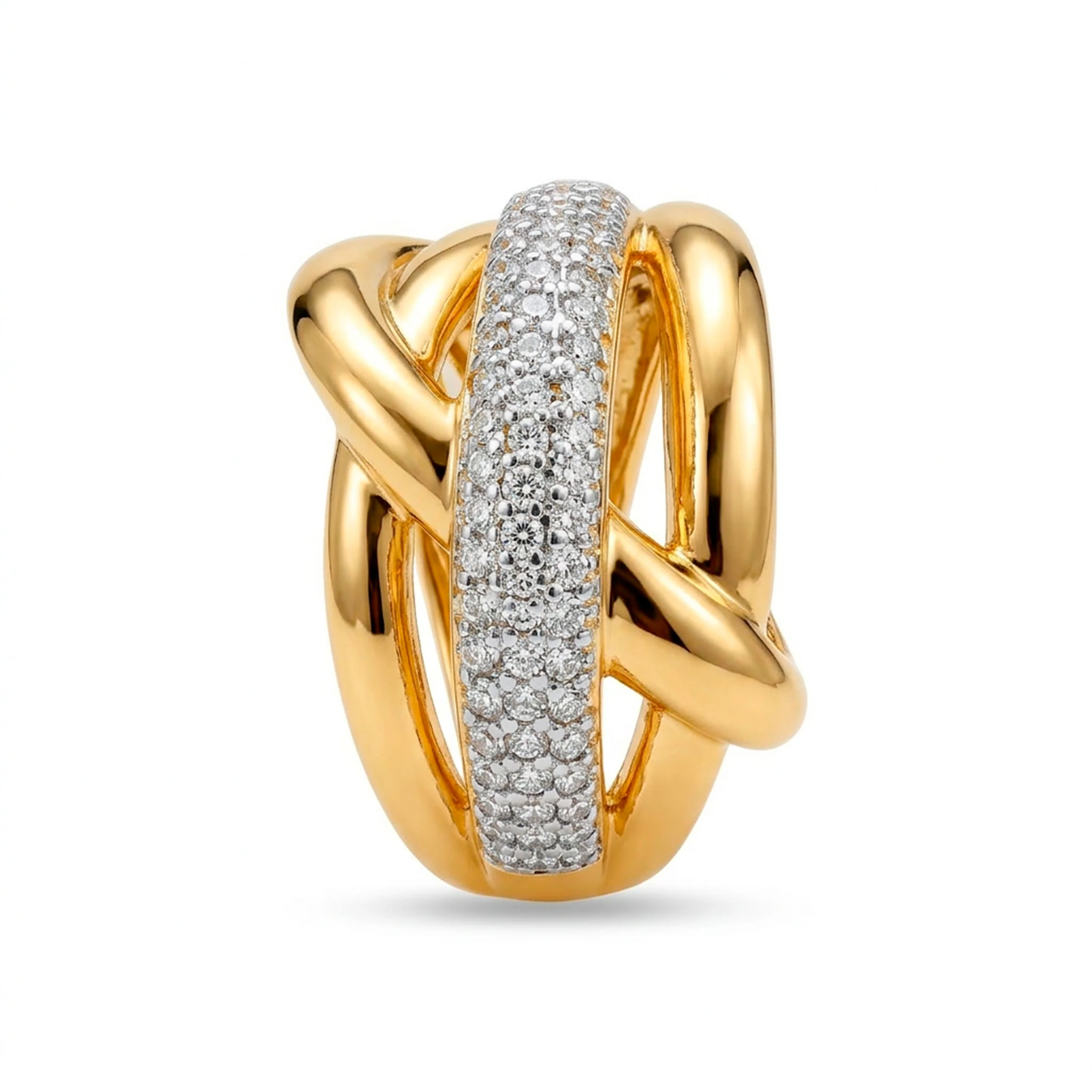 Anillo de Circonita Brillante acabado en oro amarillo de 18k - Gola - Image 3