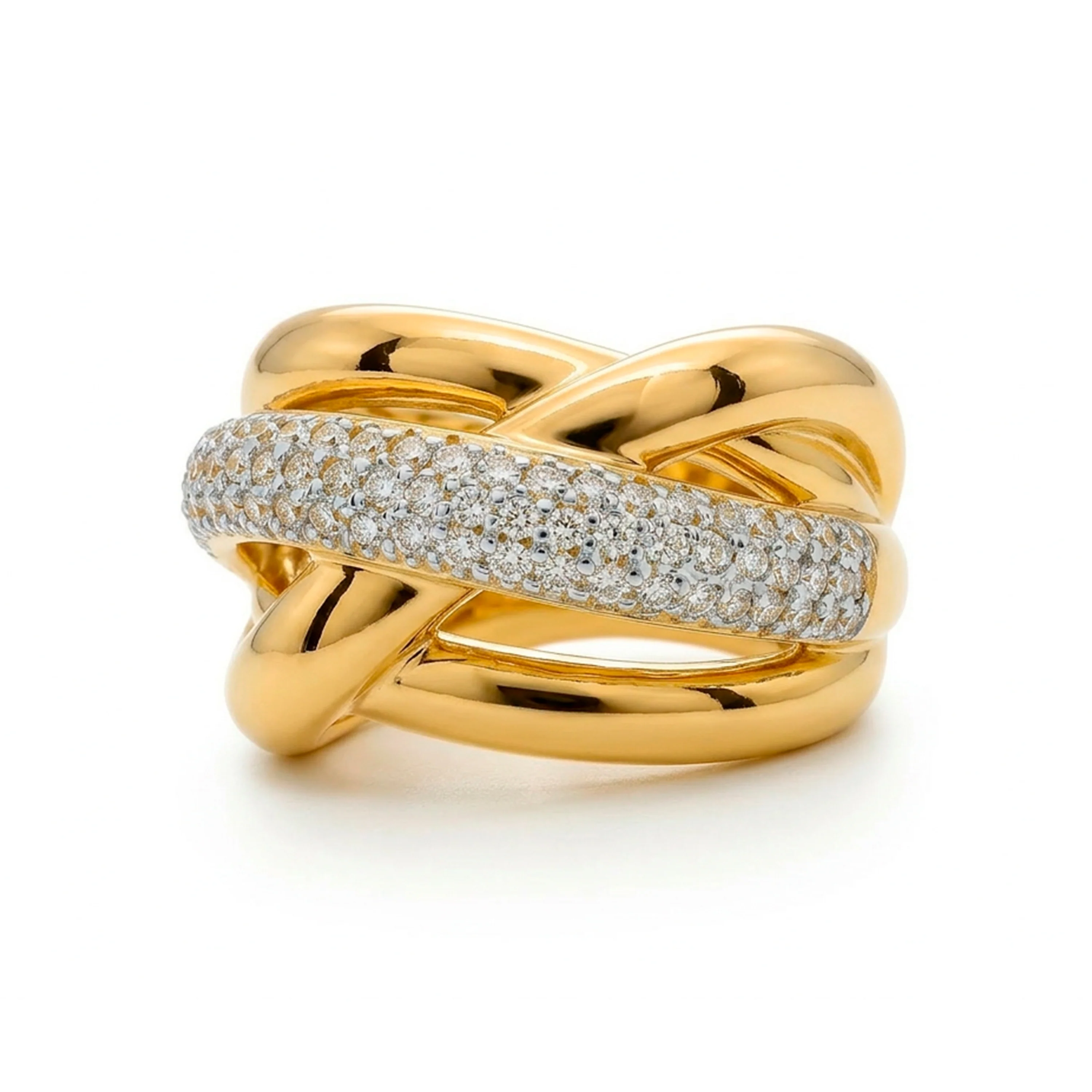 Anillo de Circonita Brillante acabado en oro amarillo de 18k - Gola - Image 5