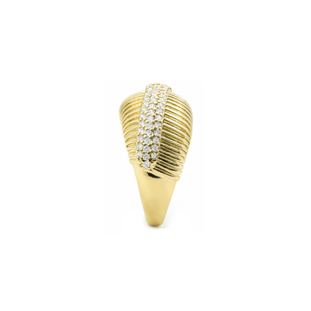 Anillo de Circonita Brillante acabado en oro amarillo de 18k - Gunlib - Image 3