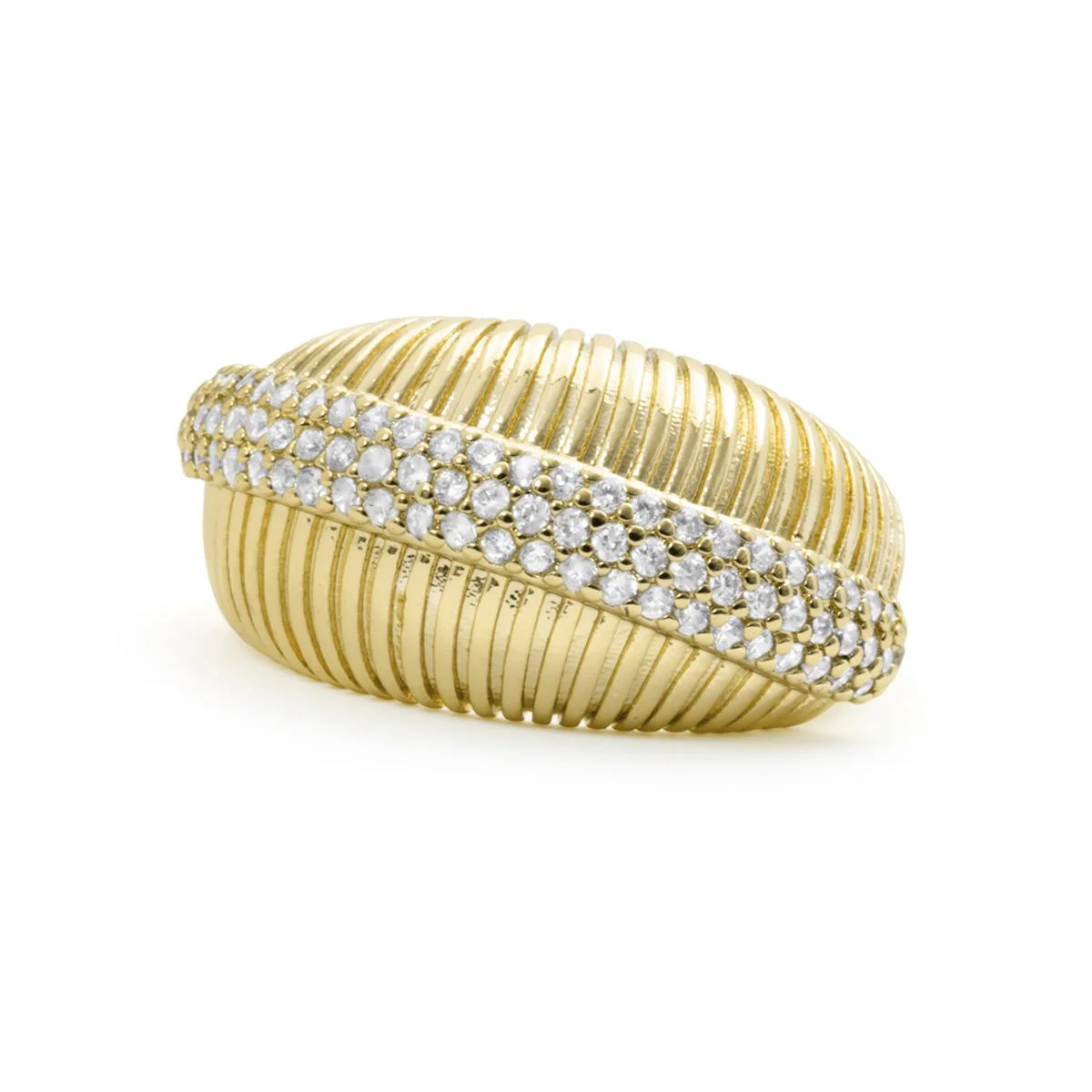 Anillo de Circonita Brillante acabado en oro amarillo de 18k - Gunlib - Image 5