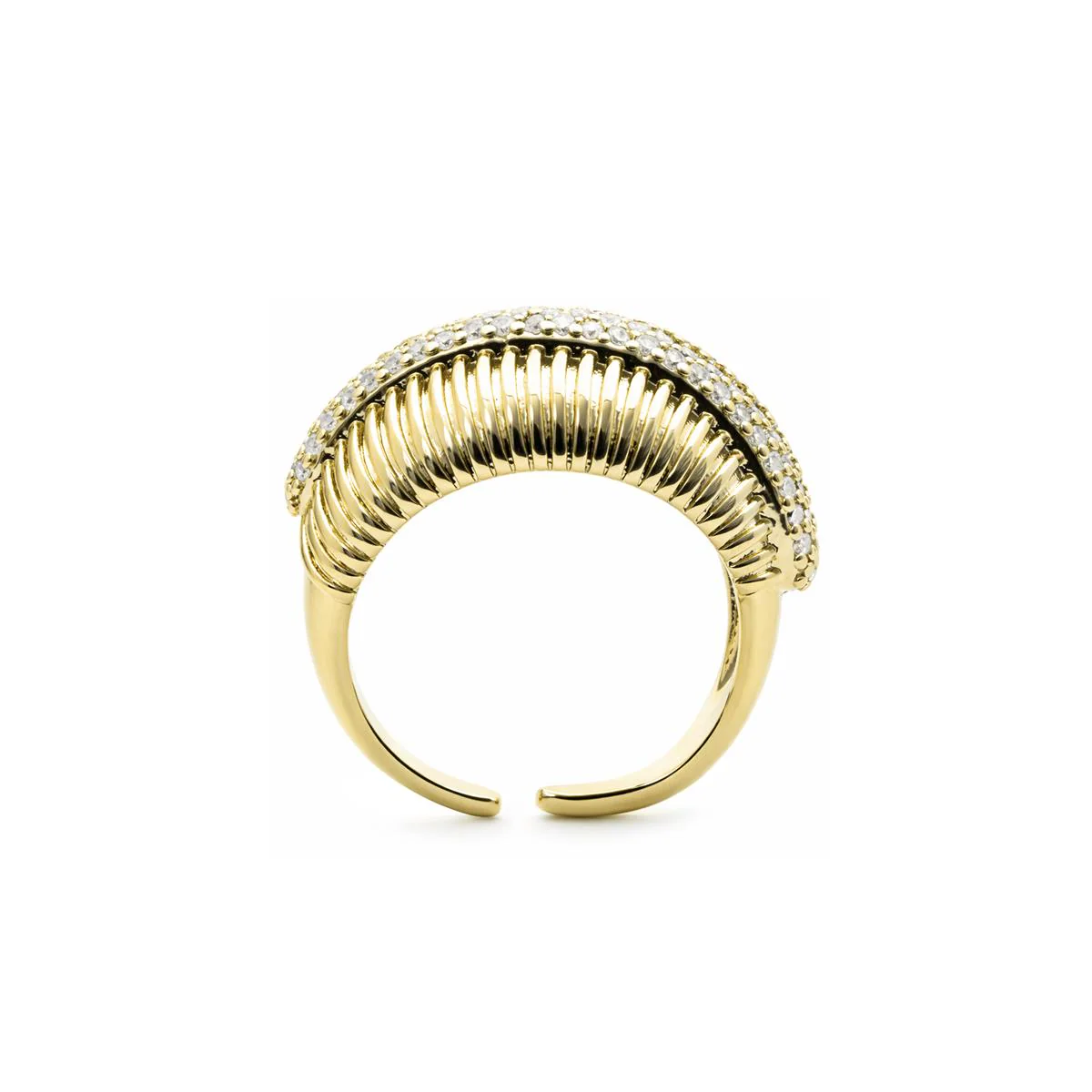 Anillo de Circonita Brillante acabado en oro amarillo de 18k - Gunlib - Image 7