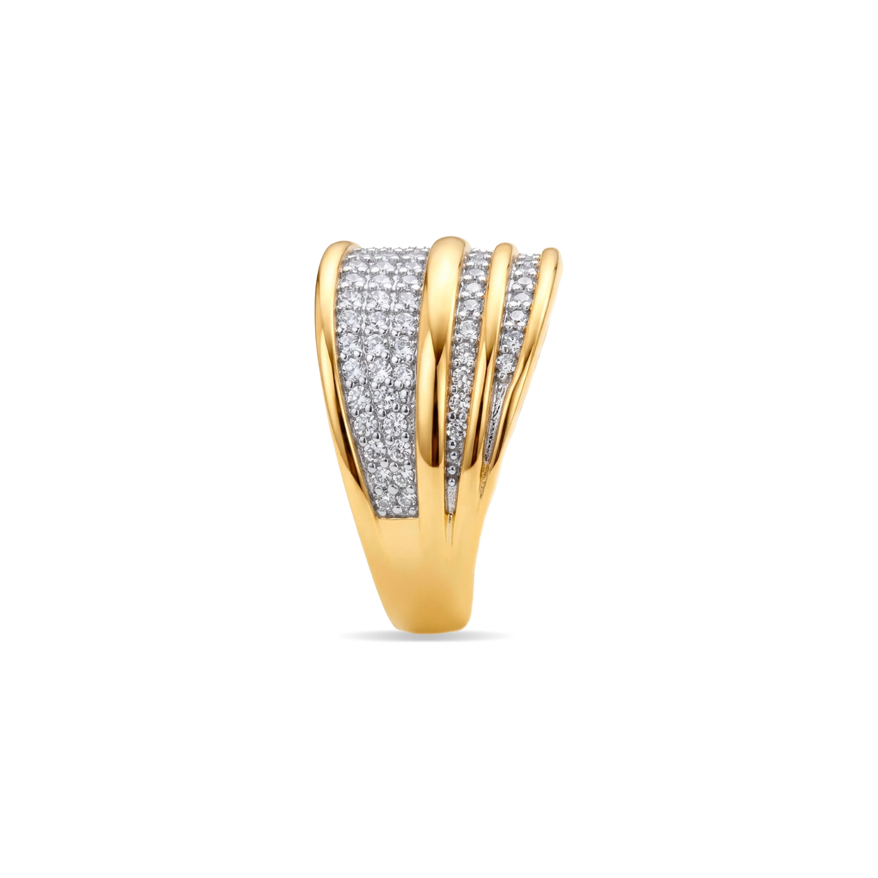 Anillo de Circonita Brillante acabado en oro amarillo de 18k - Hika - Image 3