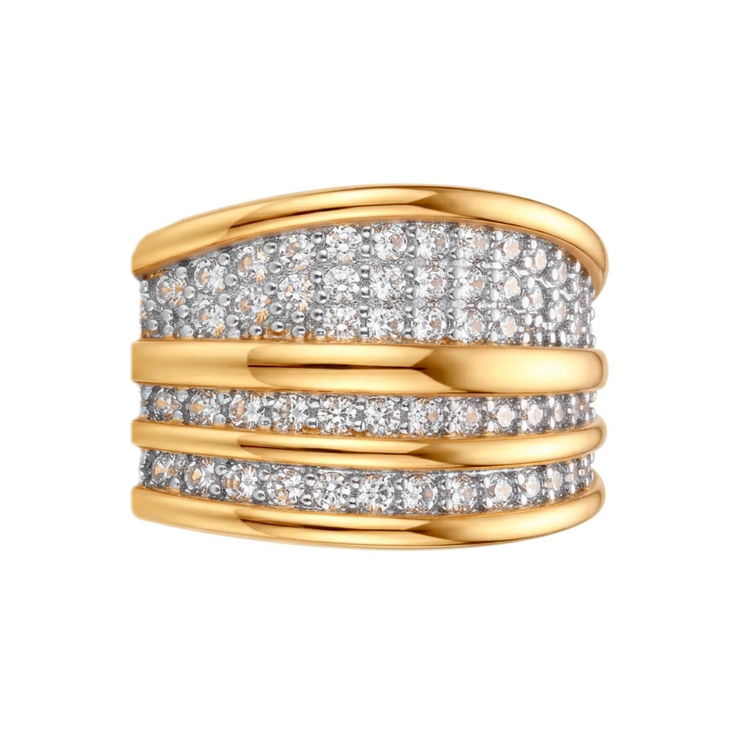 Anillo de Circonita Brillante acabado en oro amarillo de 18k - Hika - Image 5