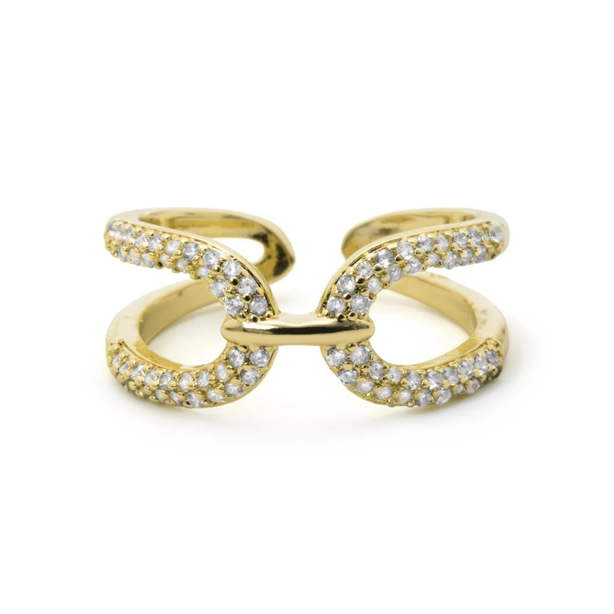 Anillo de Circonita Brillante acabado en oro amarillo de 18k - Kafrik - Image 5