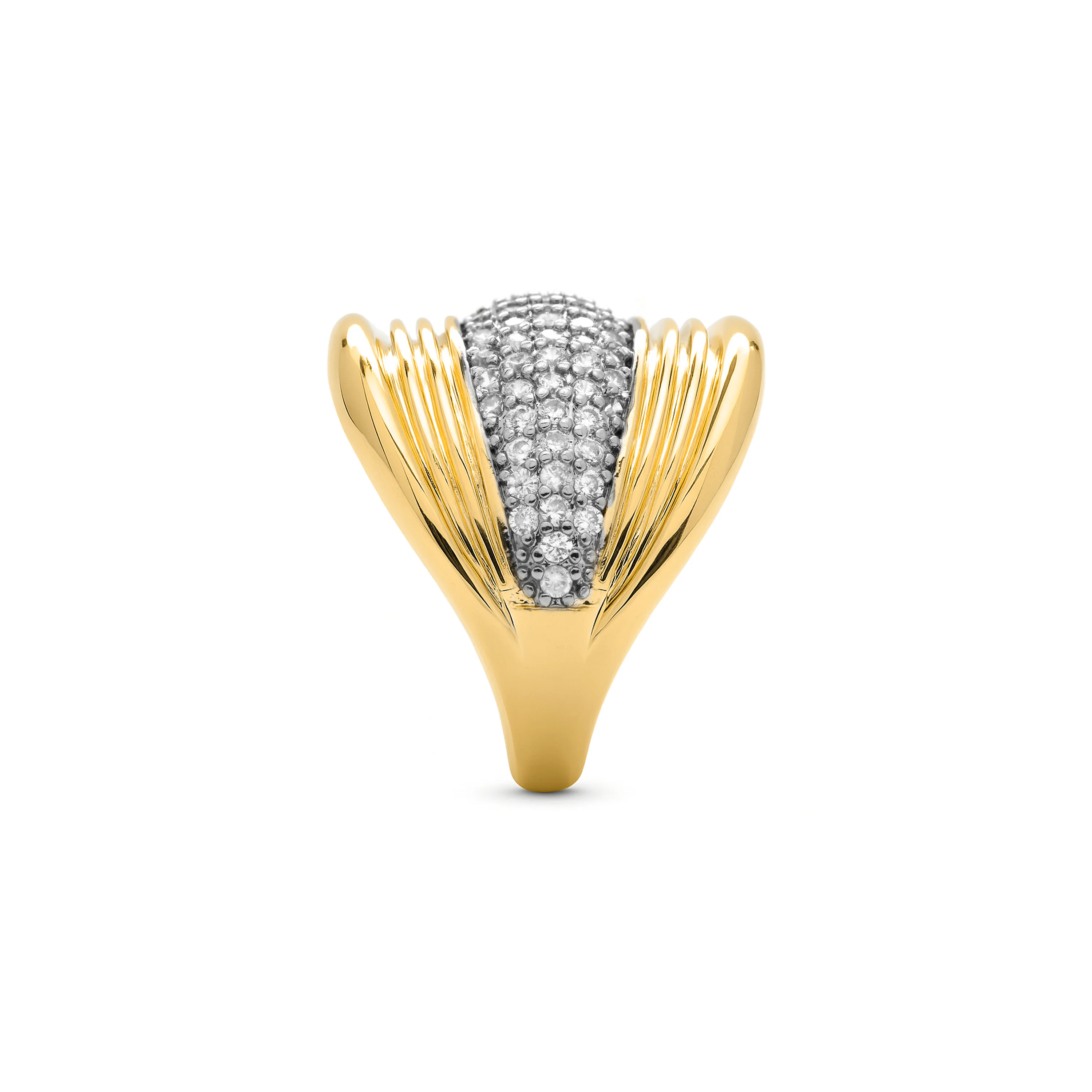 Anillo de Circonita Brillante acabado en oro amarillo de 18k - Lilfu - Image 3
