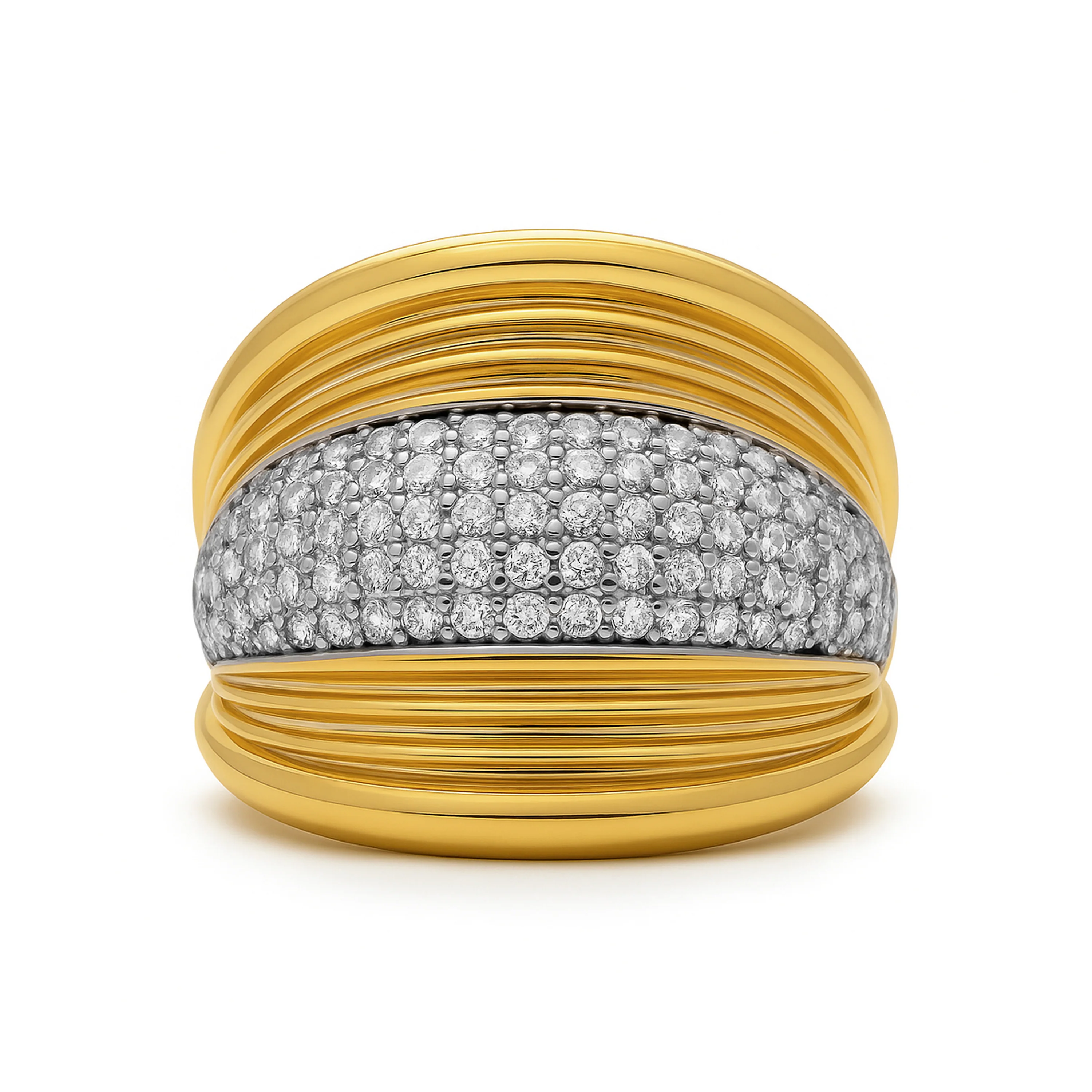 Anillo de Circonita Brillante acabado en oro amarillo de 18k - Lilfu - Image 5