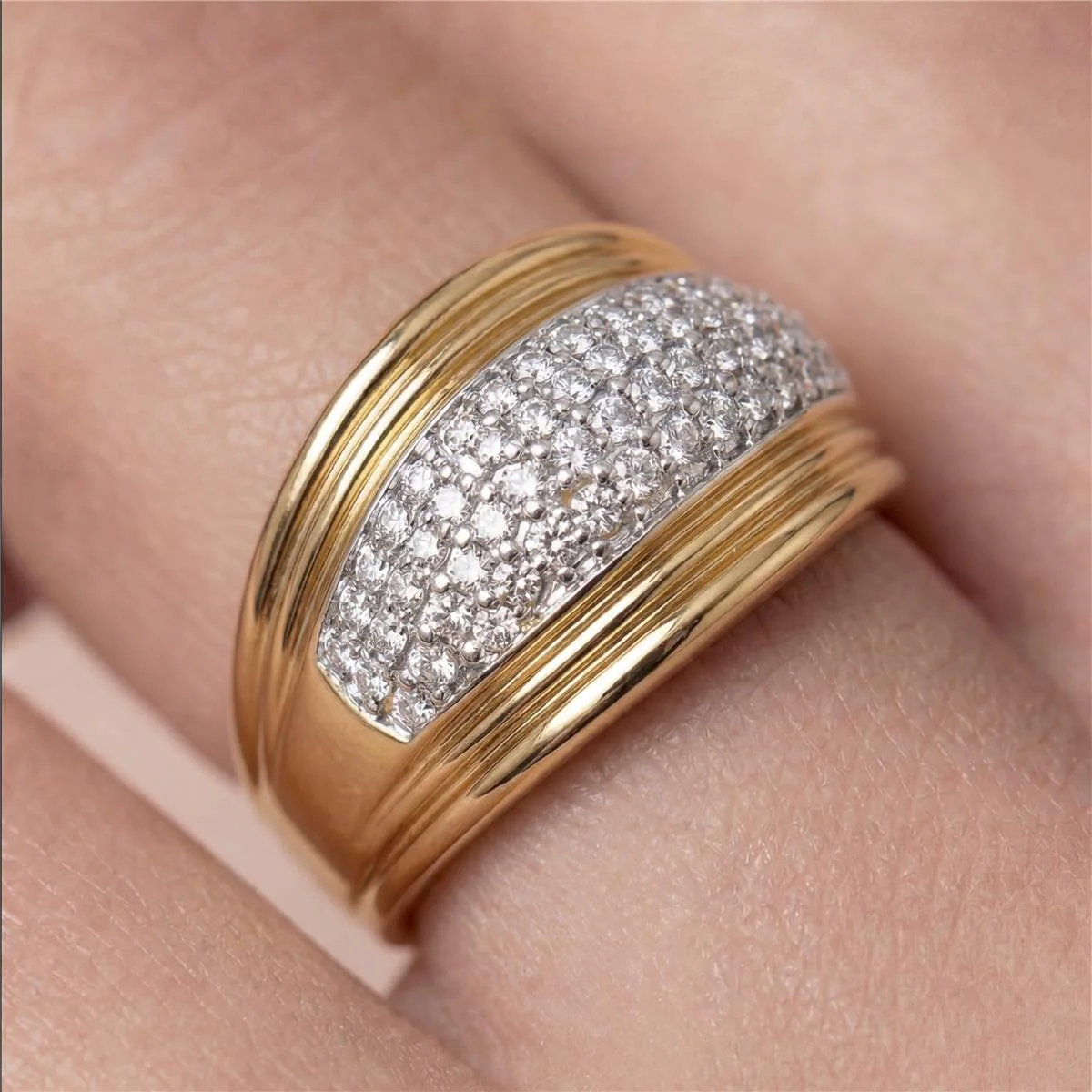 Anillo de Circonita Brillante acabado en oro amarillo de 18k - Lilfu - Image 6