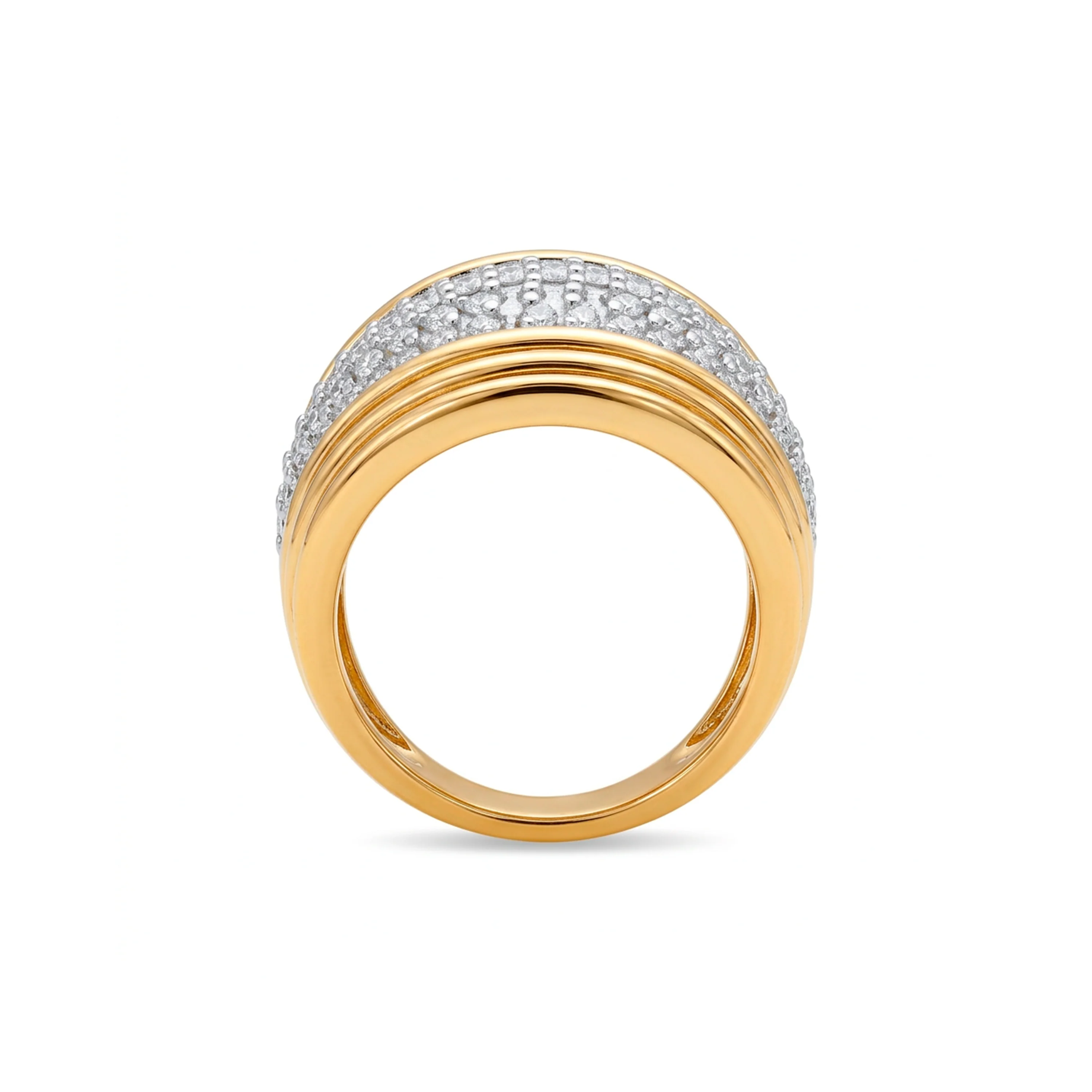 Anillo de Circonita Brillante acabado en oro amarillo de 18k - Lilfu - Image 7