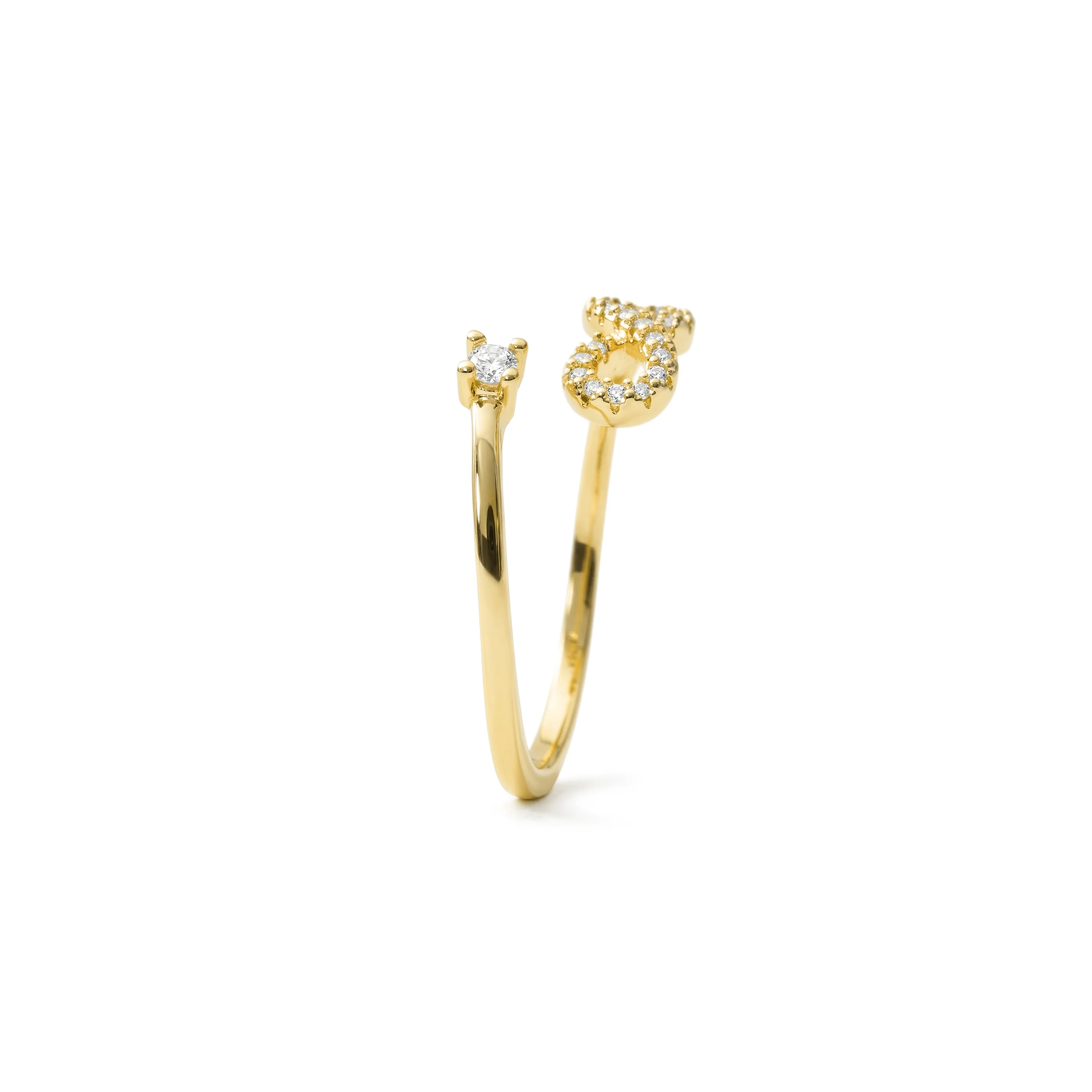 Anillo de Circonita Brillante acabado en oro amarillo de 18k - Liusdal - Image 3