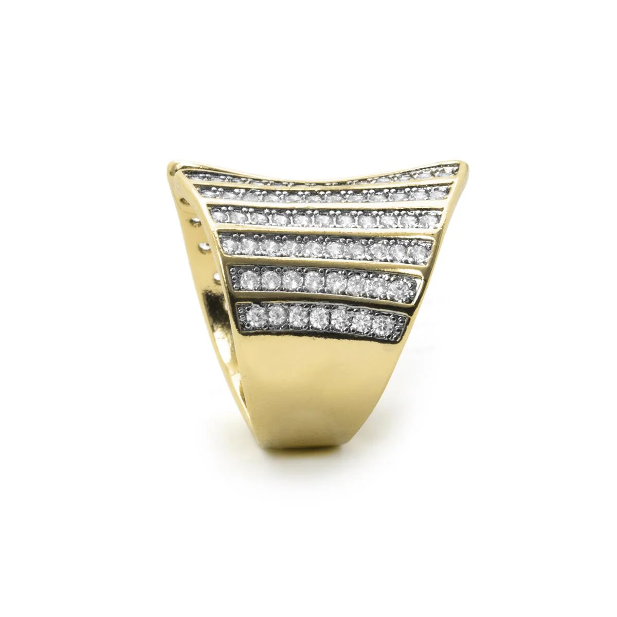 Anillo de Circonita Brillante acabado en oro amarillo de 18k - Oralis - Image 3
