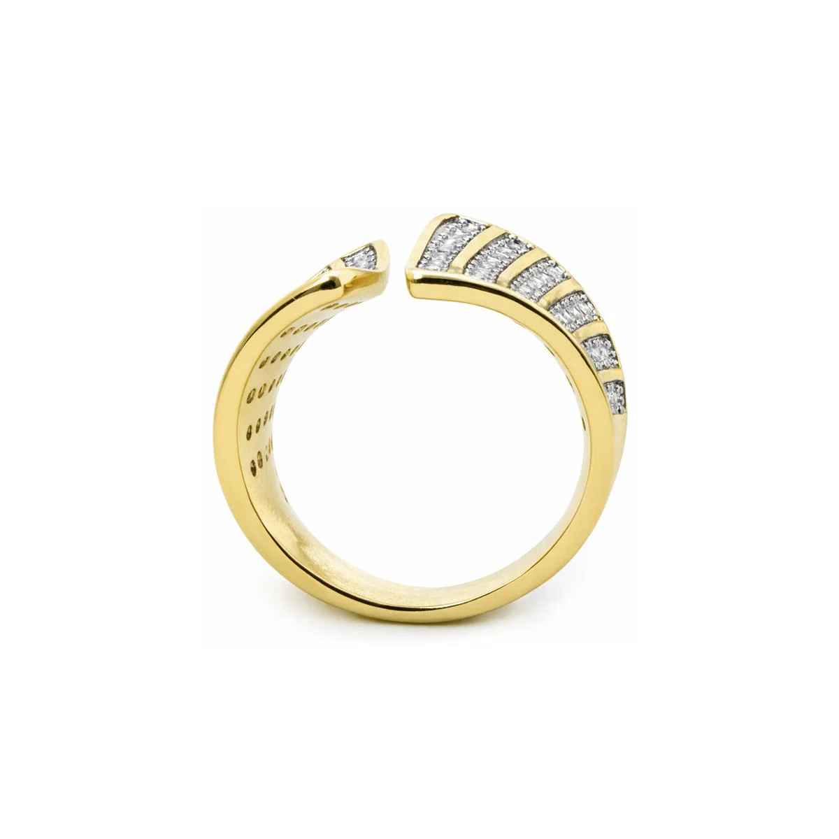Anillo de Circonita Brillante acabado en oro amarillo de 18k - Oralis - Image 6
