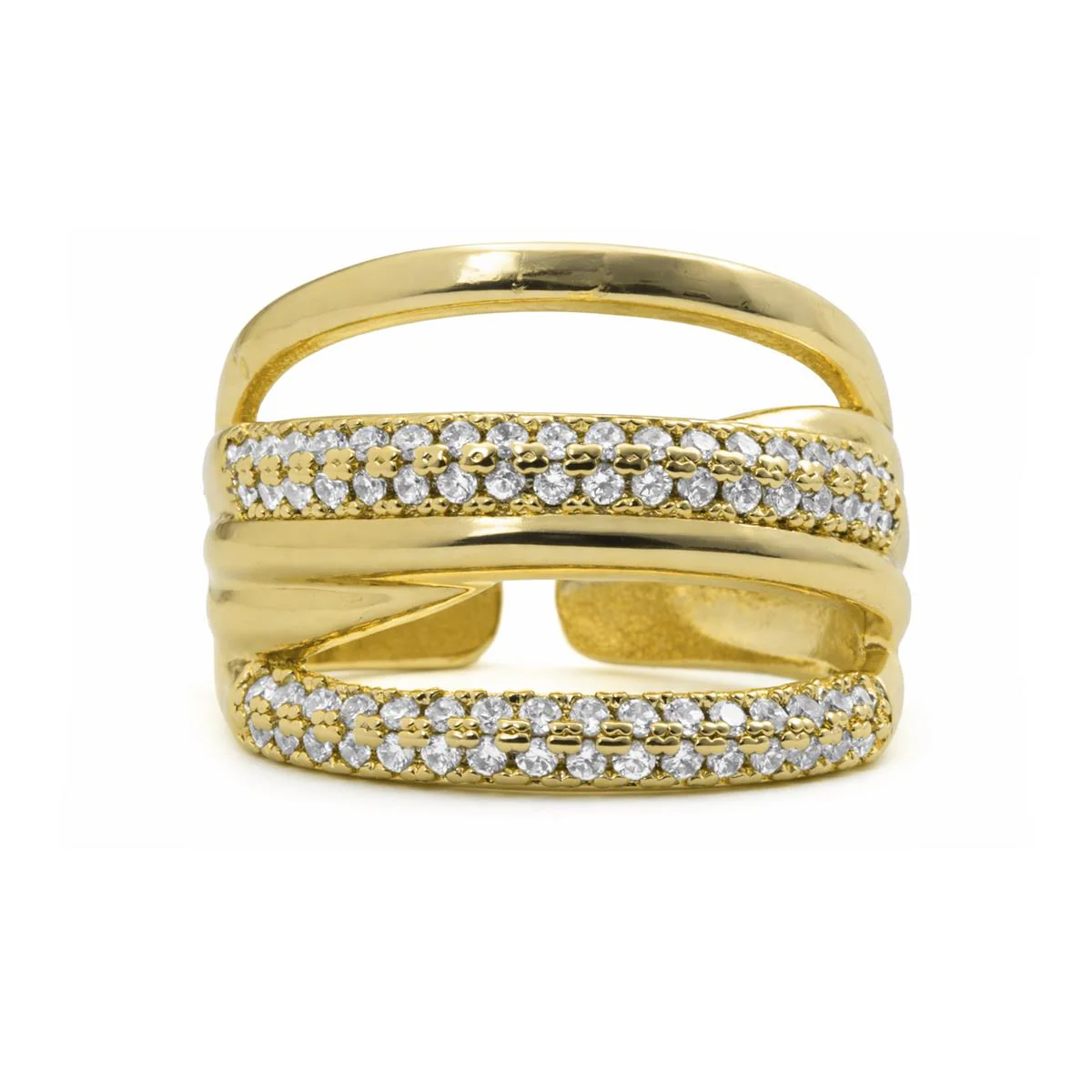 Anillo de Circonita Brillante acabado en oro amarillo de 18k - Raves - Image 5