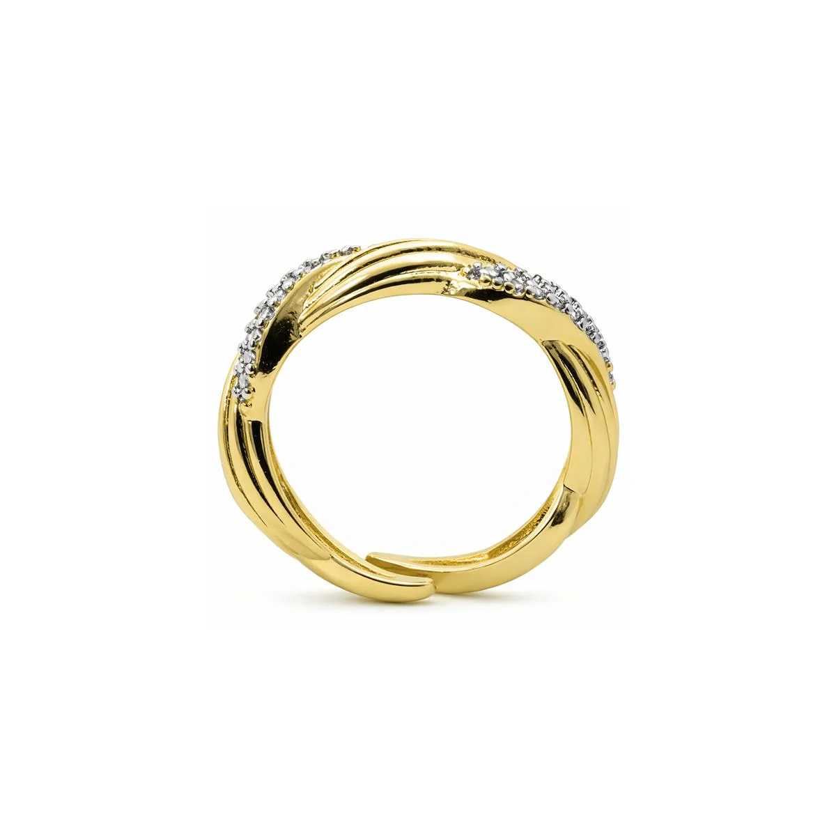 Anillo de Circonita Brillante acabado en oro amarillo de 18k - Riesim - Image 7
