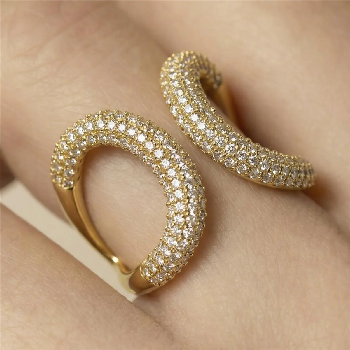 Anillo de Circonita Brillante acabado en oro amarillo de 18k - Rudma - Image 6