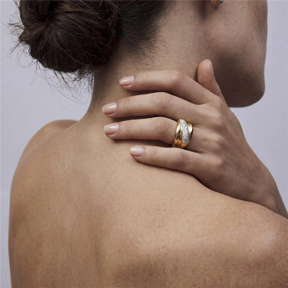 Anillo de Circonita Brillante acabado en oro amarillo de 18k - Samoi - Image 4