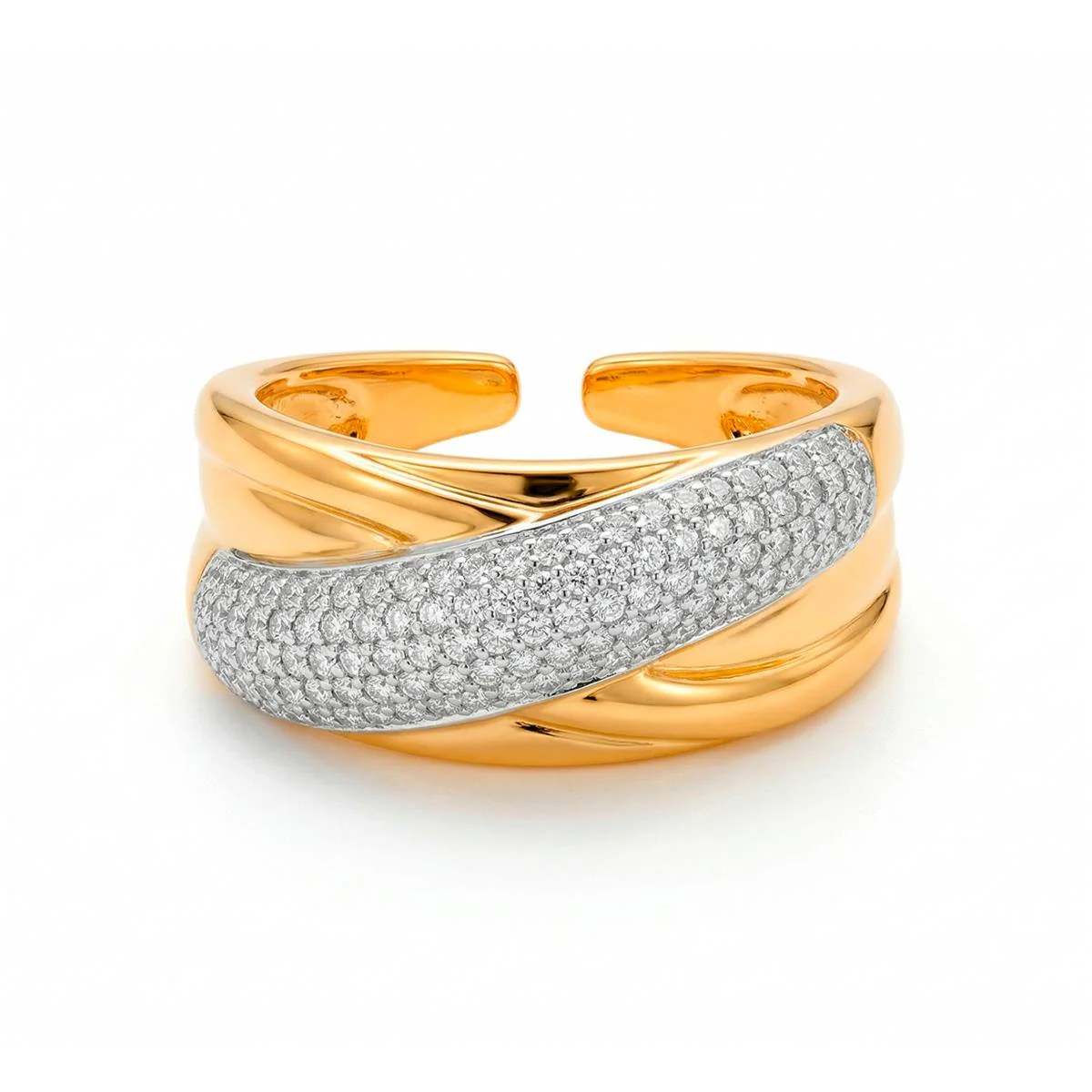 Anillo de Circonita Brillante acabado en oro amarillo de 18k - Samoi - Image 5