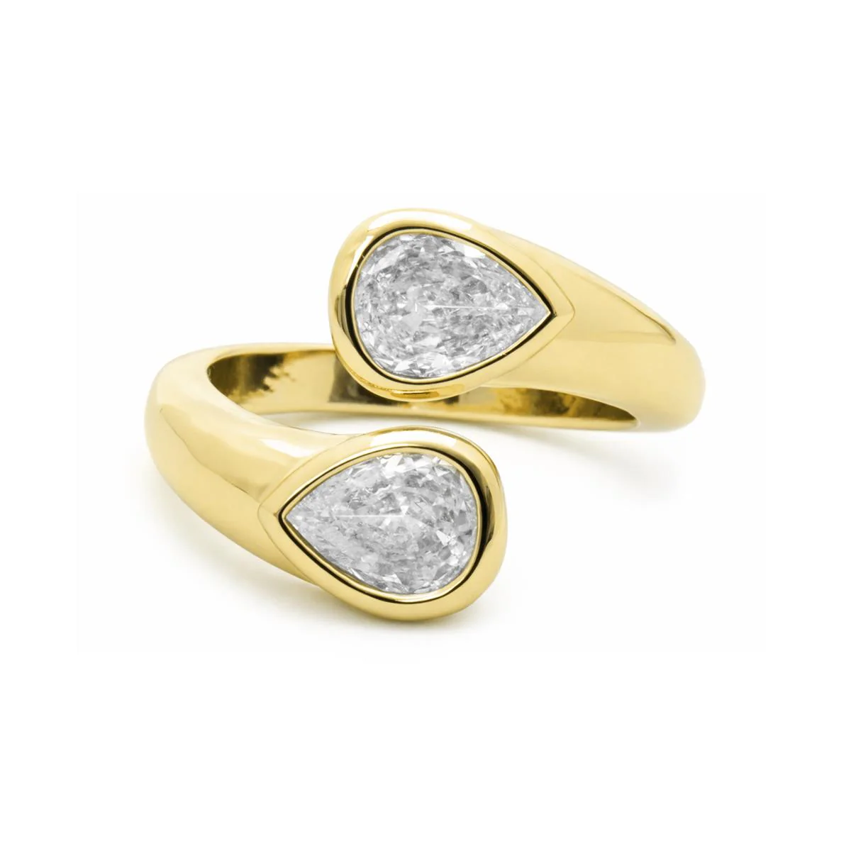 Anillo de Circonita Brillante acabado en oro amarillo de 18k - Zayl - Image 5