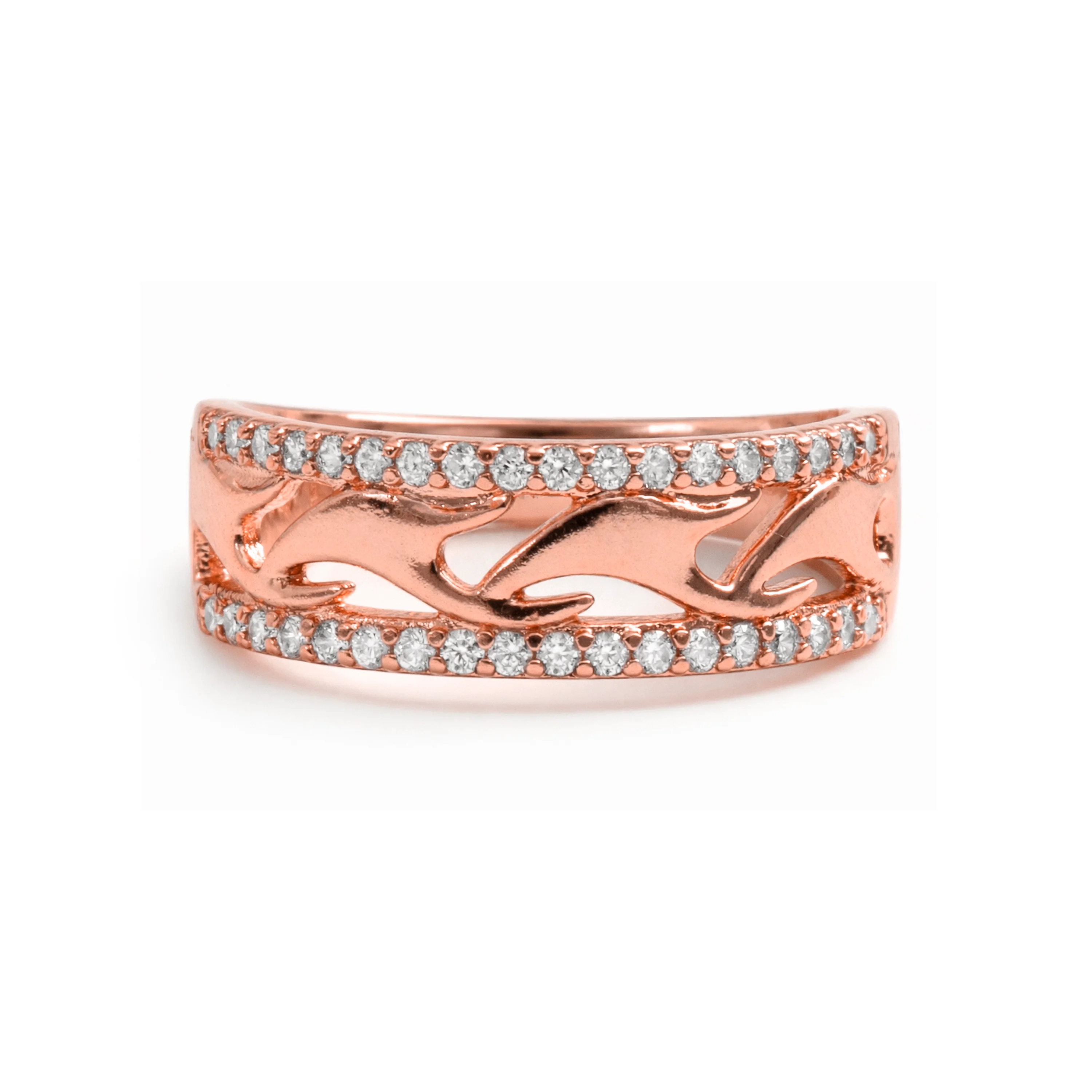 Anillo de Circonita Brillante acabado en oro rosa de 18k - Lakud - Image 5