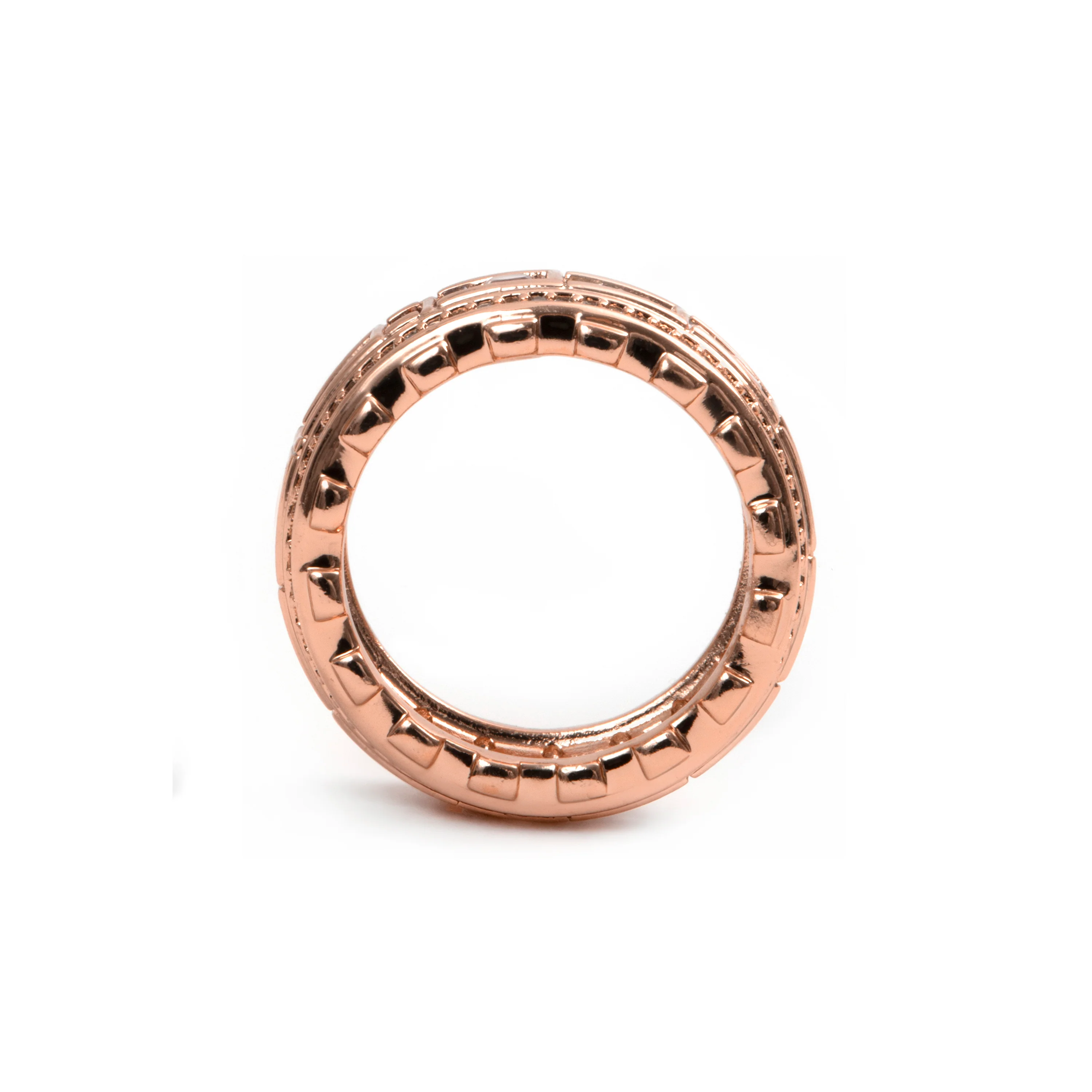 Anillo de Circonita Brillante acabado en oro rosa de 18k - Lakud - Image 7
