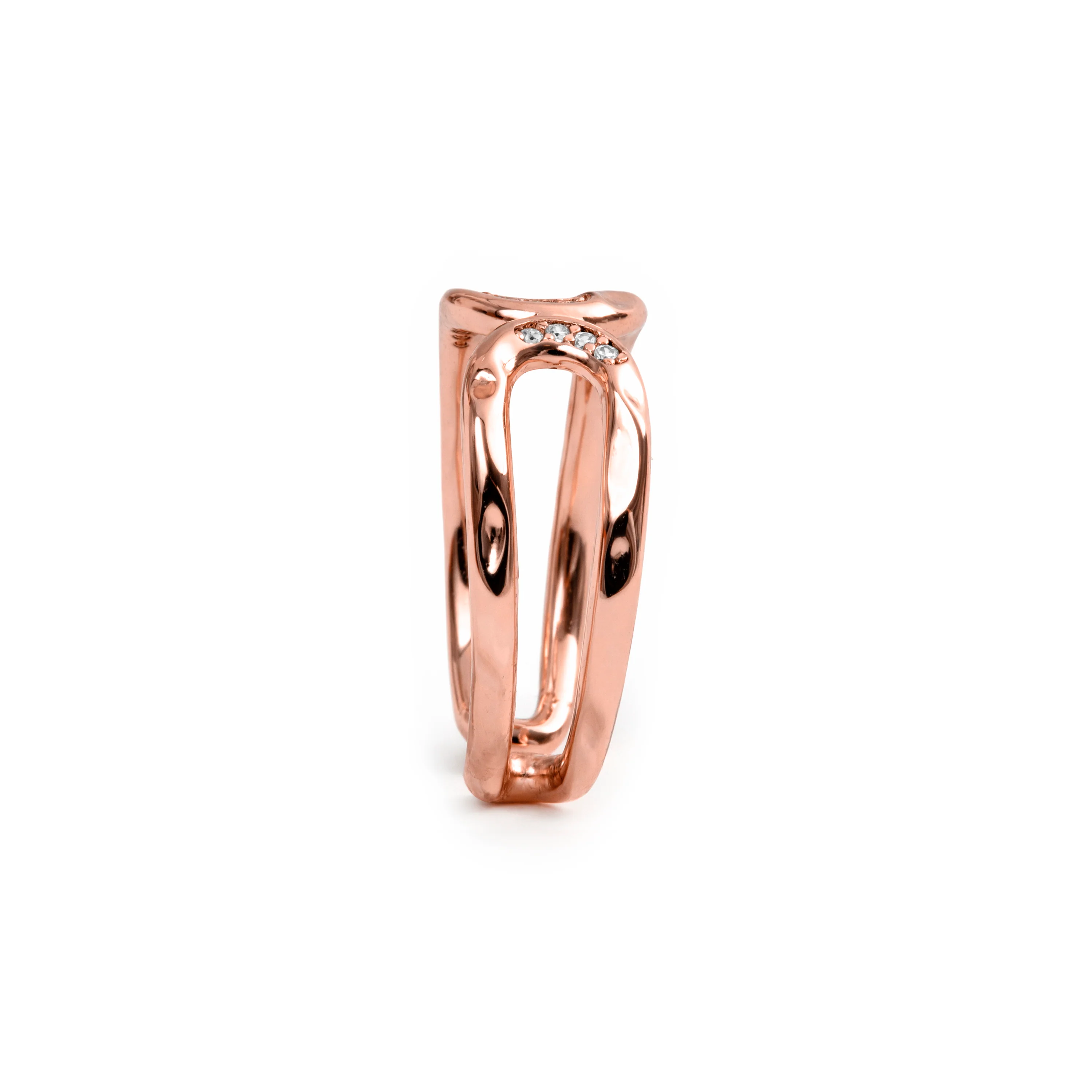 Anillo de Circonita Brillante acabado en oro rosa de 18k - Resim - Image 3
