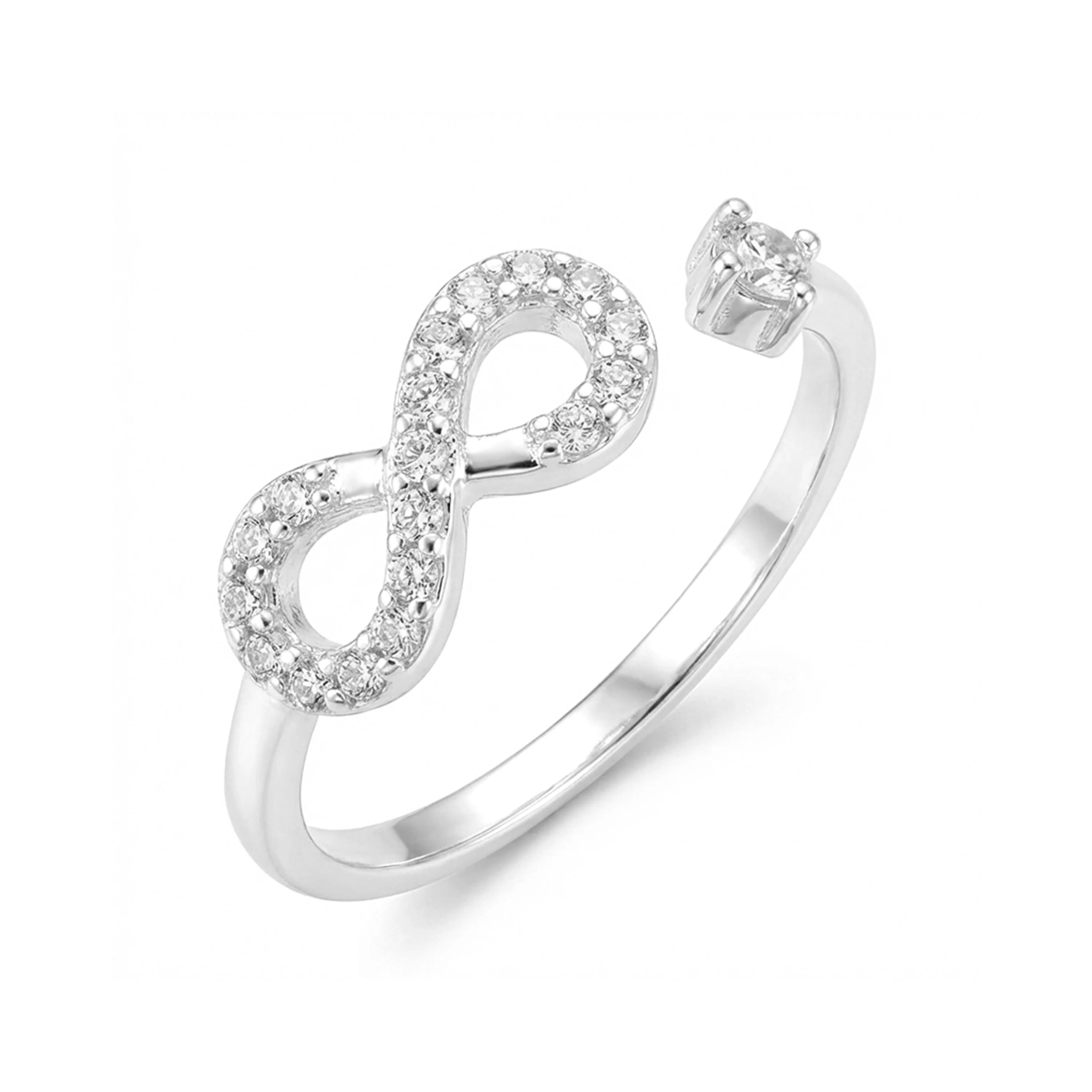 Anillo de Circonita Brillante Acabado en Plata - Liusdal