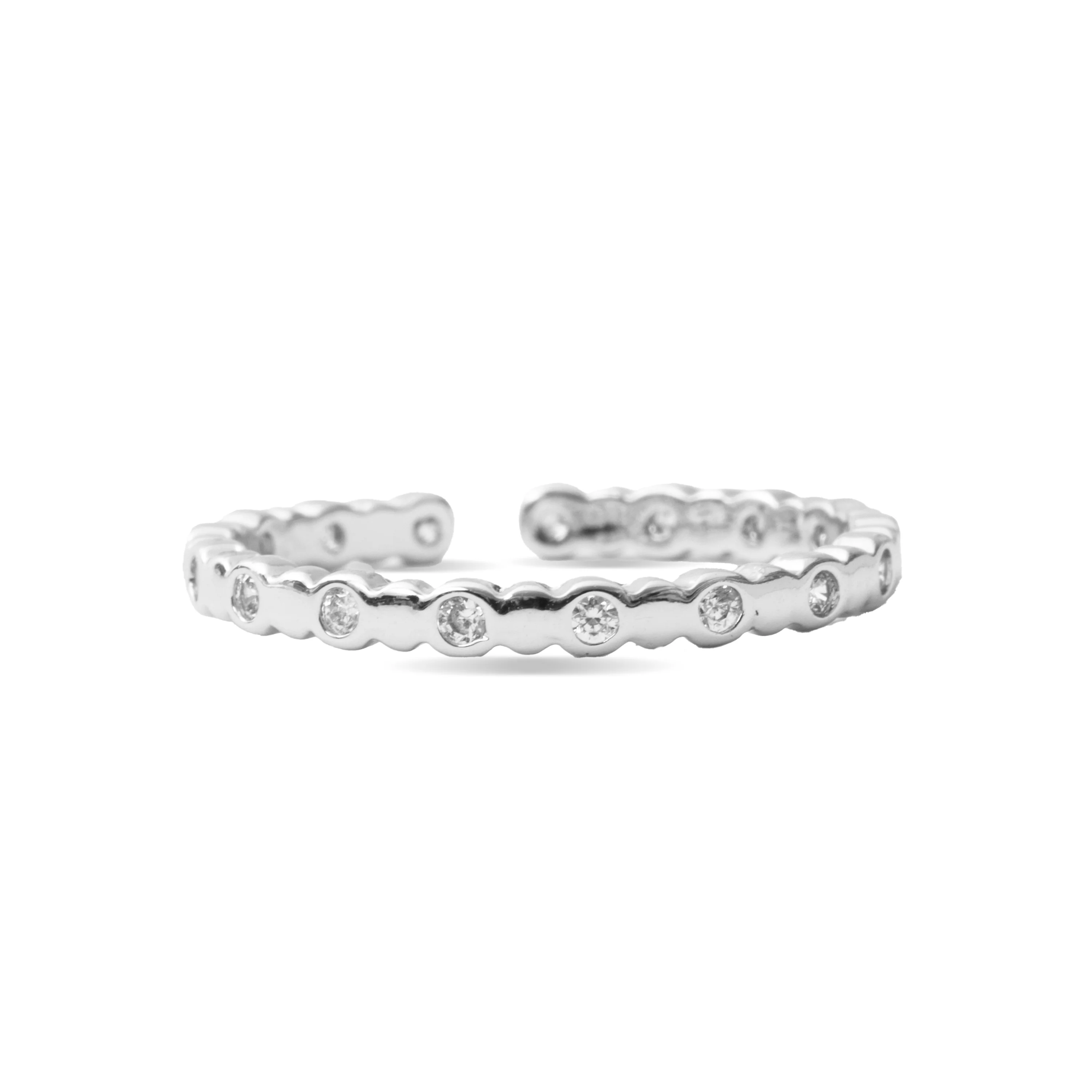 Anillo de Circonita Brillante Acabado En Plata - Navi - Image 7