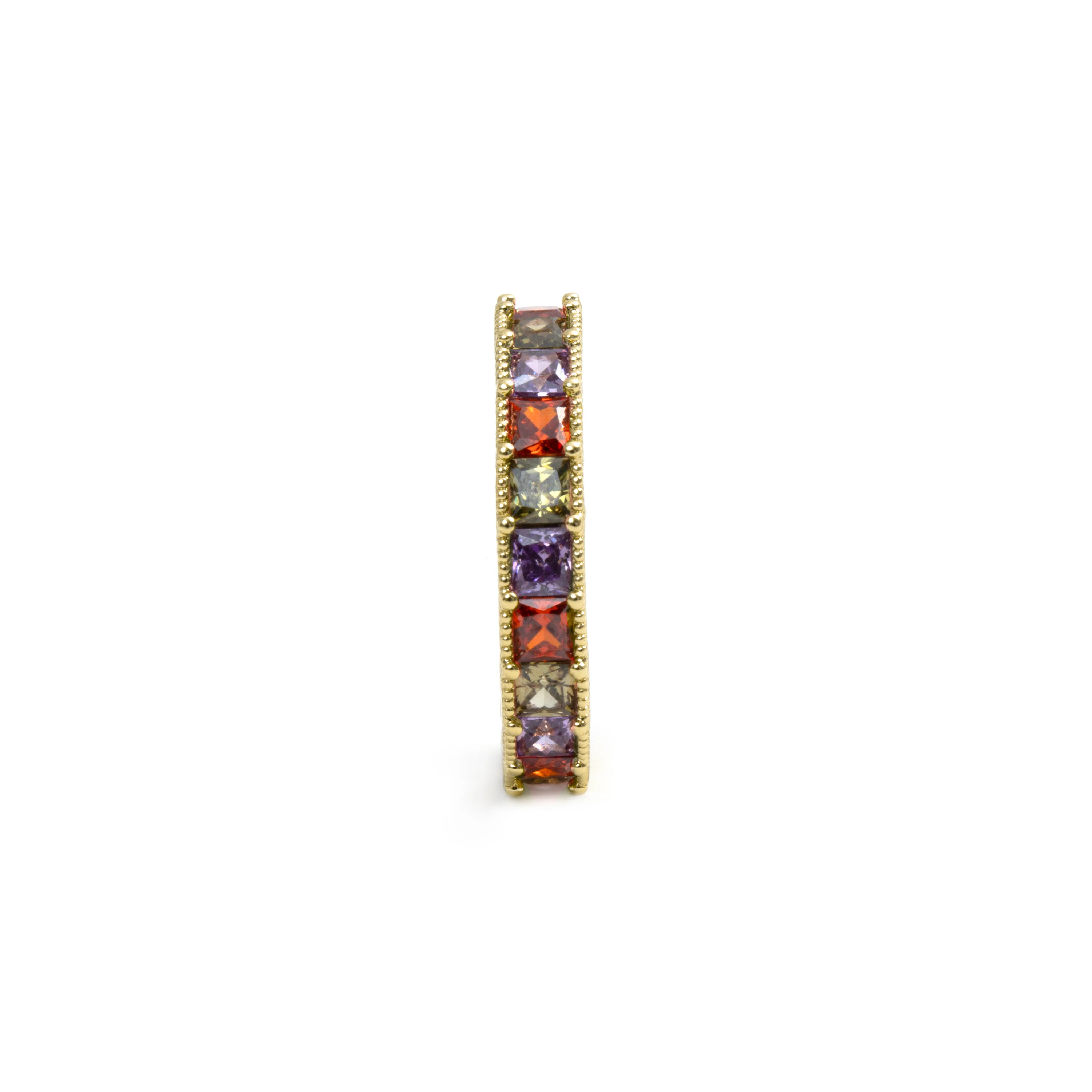 Anillo de Circonita Multicolor acabado en oro amarillo de 18k - Camilko - Image 3