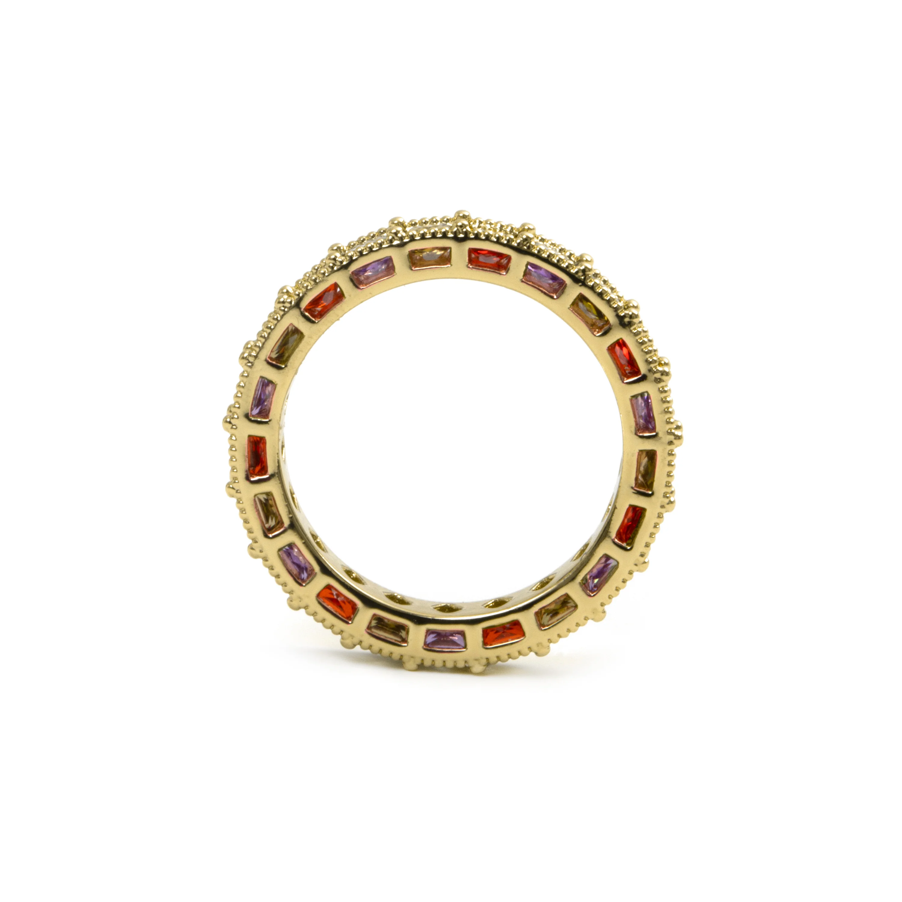Anillo de Circonita Multicolor acabado en oro amarillo de 18k - Camilko - Image 7