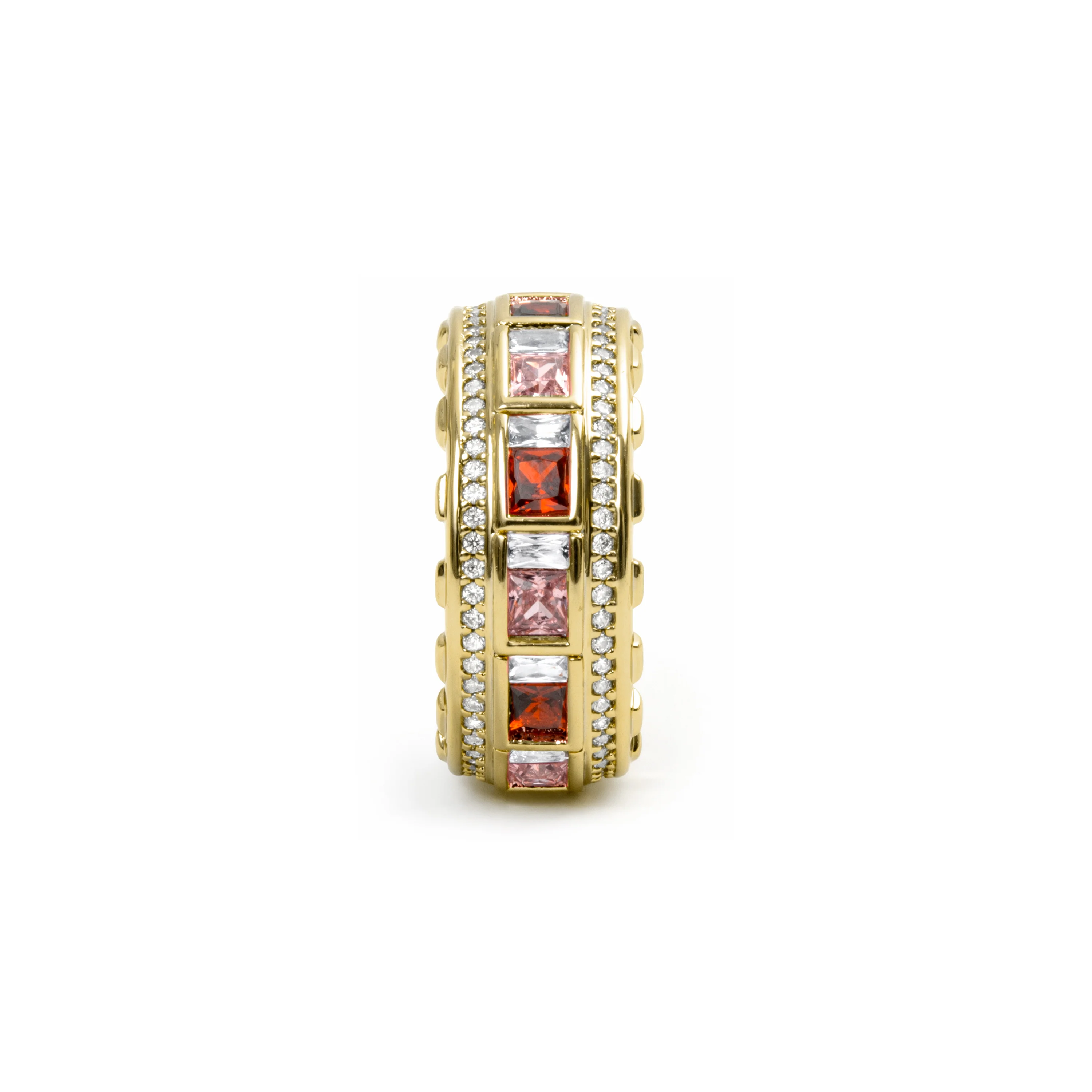 Anillo de Circonita Multicolor acabado en oro amarillo de 18k - Niodoc - Image 3