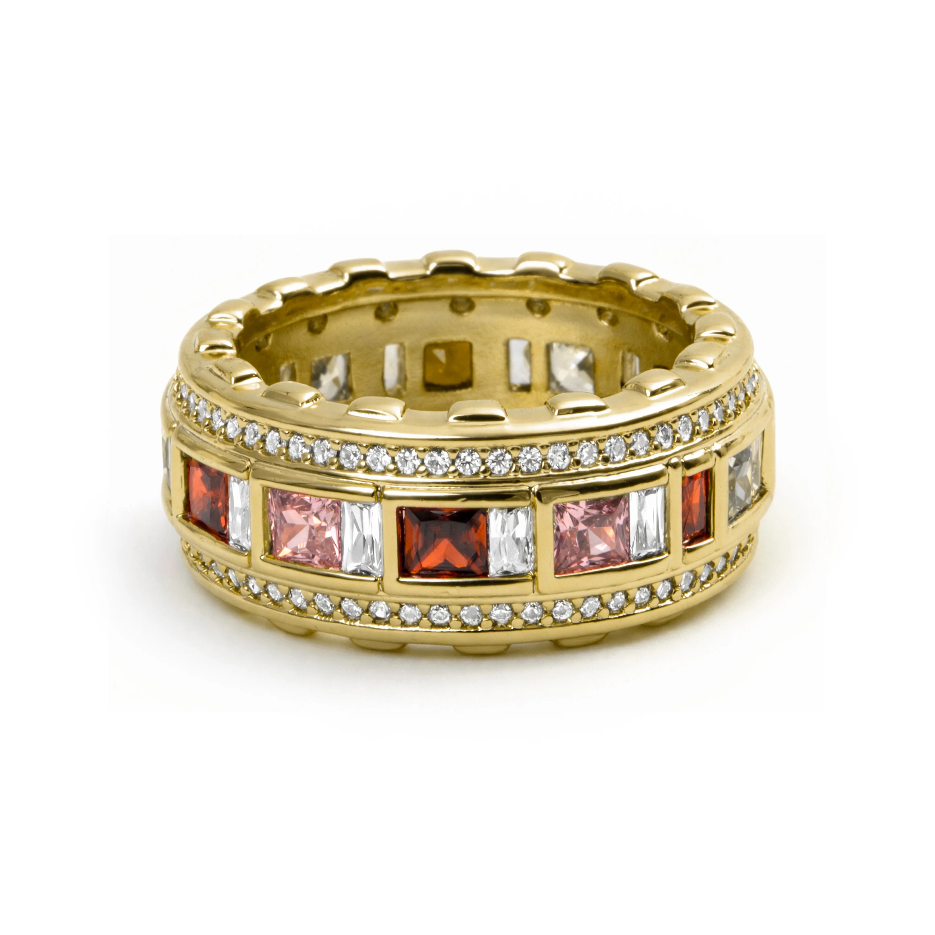 Anillo de Circonita Multicolor acabado en oro amarillo de 18k - Niodoc - Image 5