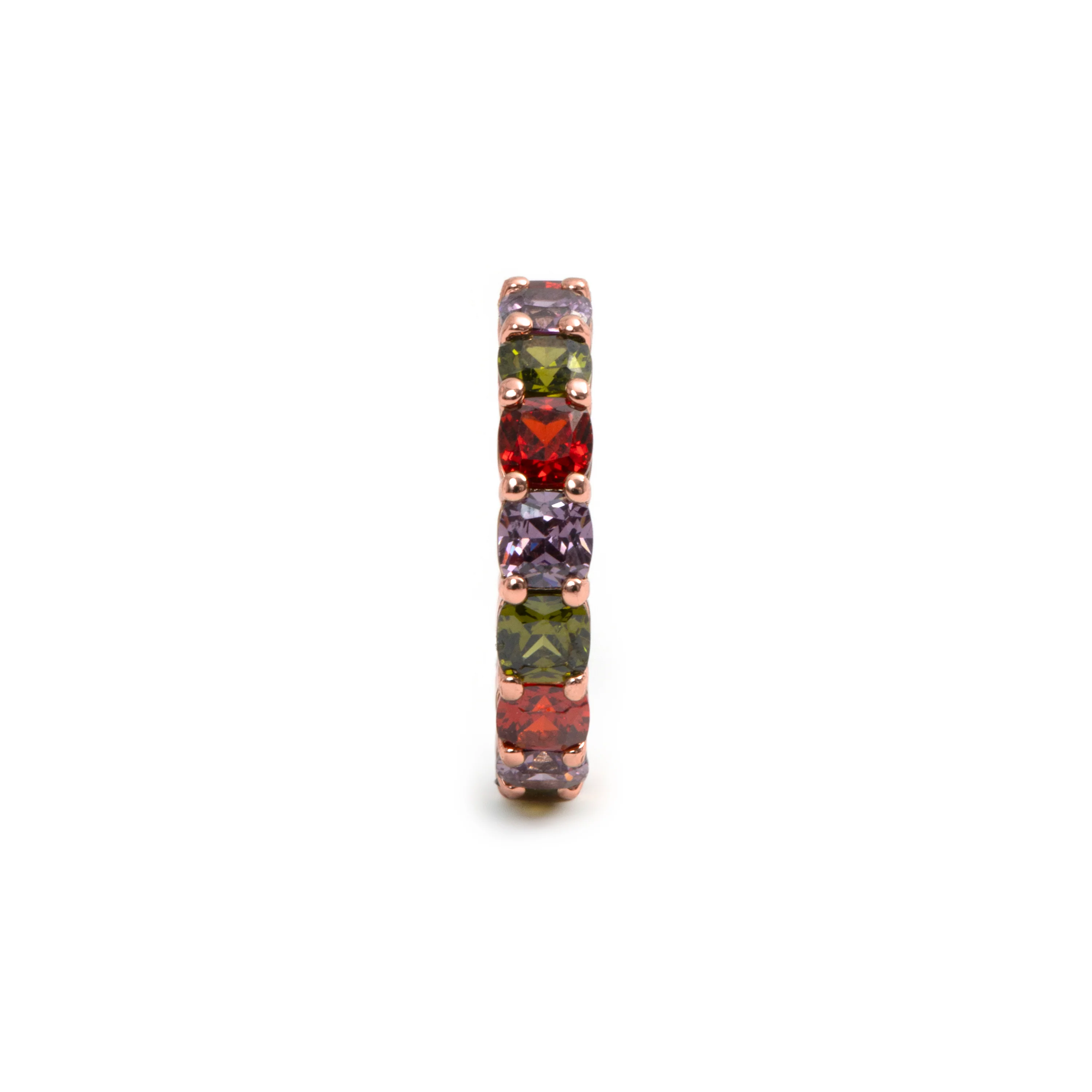 Anillo de Circonita Multicolor acabado en oro rosa de 18k - Lanbyu - Image 3