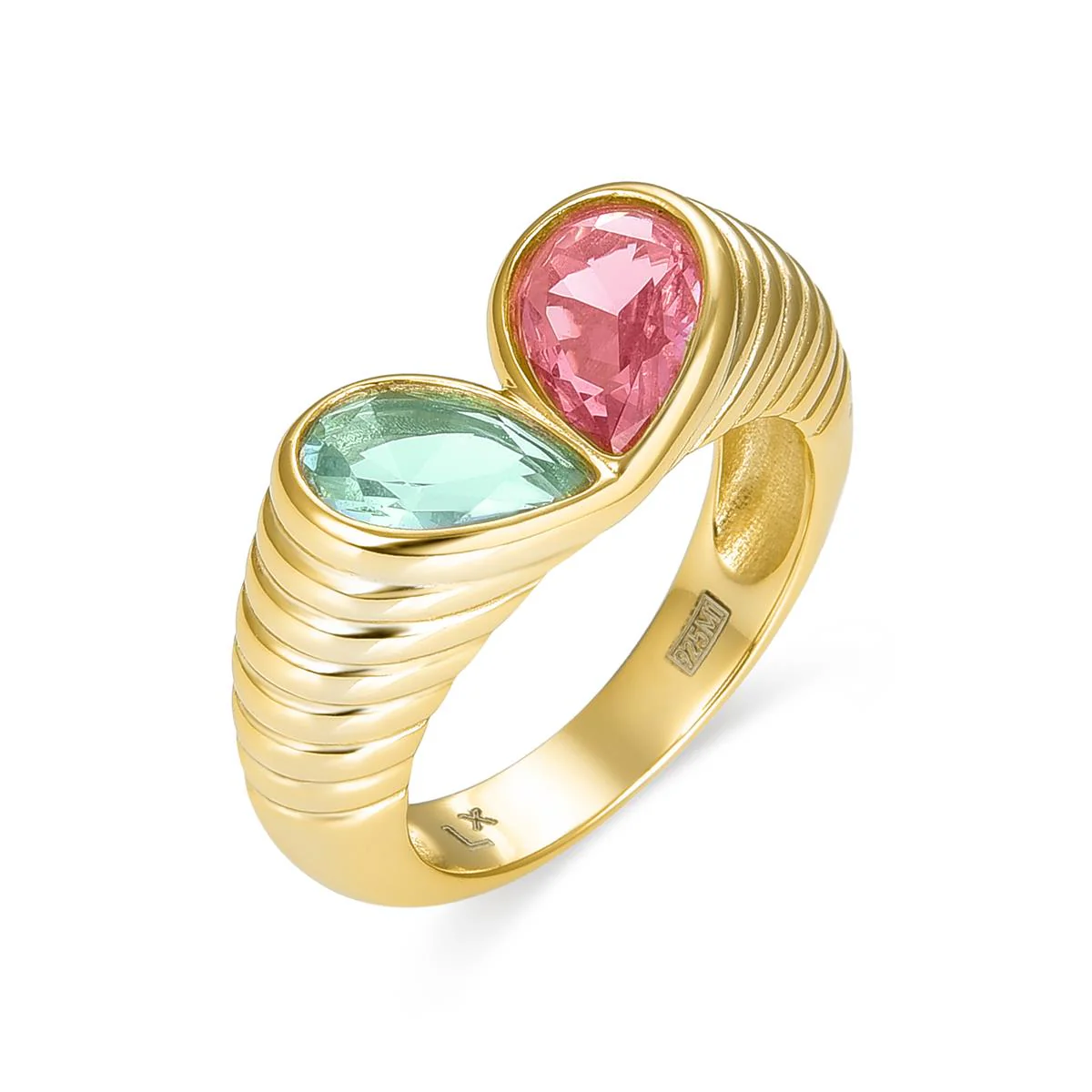 Anillo Dinze Plata De Ley 925 - Dinze MULTICOLOR