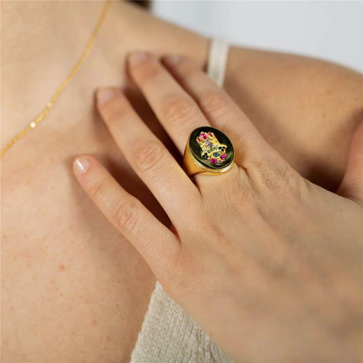 Anillo Dirana Plata De Ley 925 - Dirana MULTICOLOR - Image 3