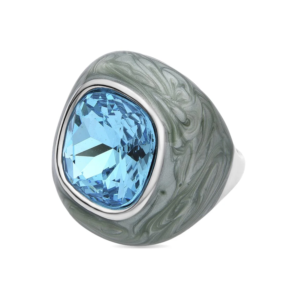 Anillo Drogolo acabado plata - Drogolo AZUL