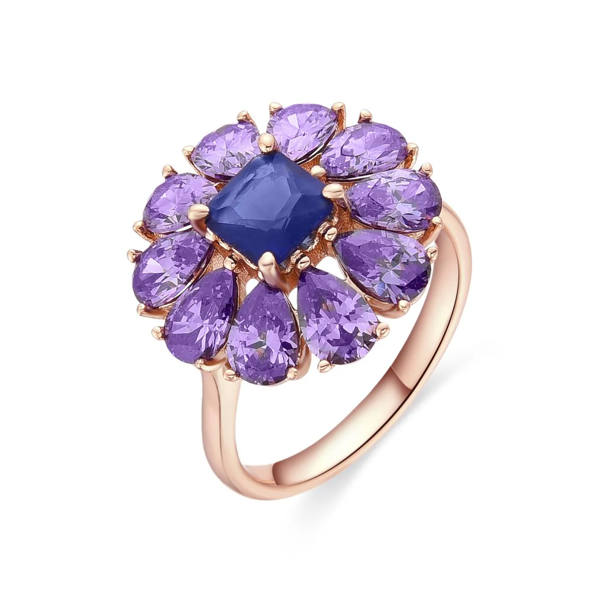 Anillo Dutak acabado en oro amarillo de 18K - Dutak MORADO