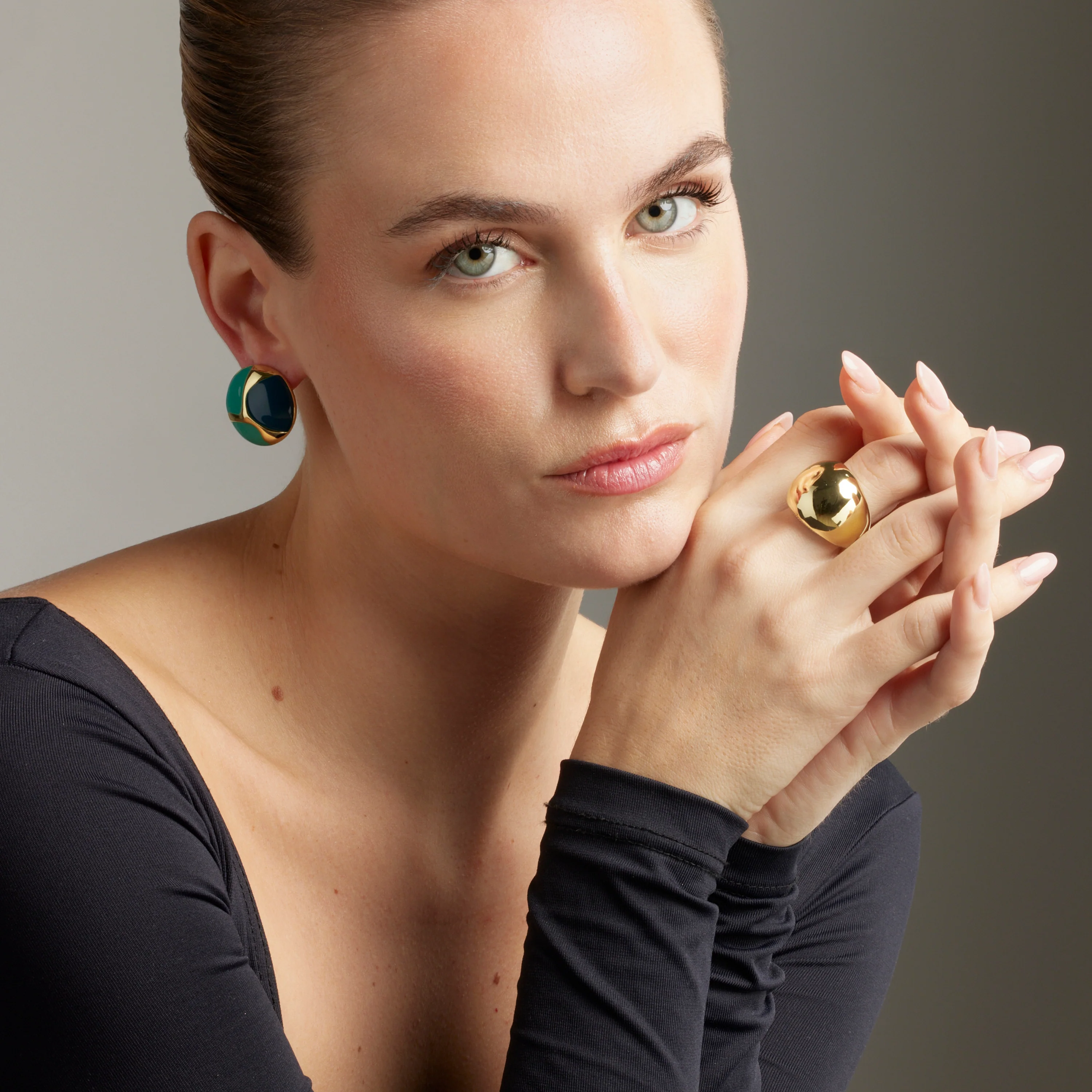 Anillo acabado en oro amarillo de 18K - Eharbel - Image 2