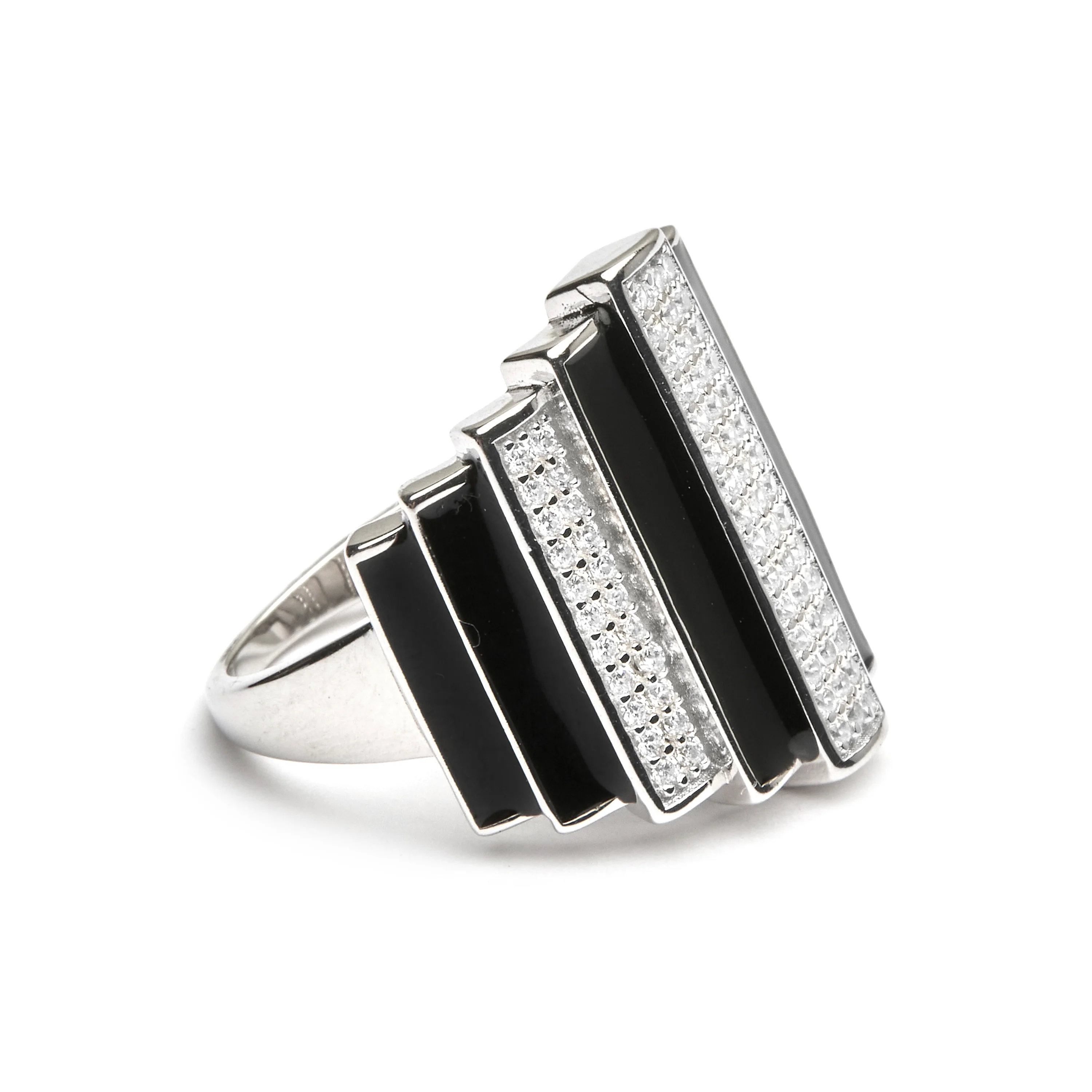Anillo de Plata de Ley 925 y Lacado Negro acabado en rodio - Epur - Image 3