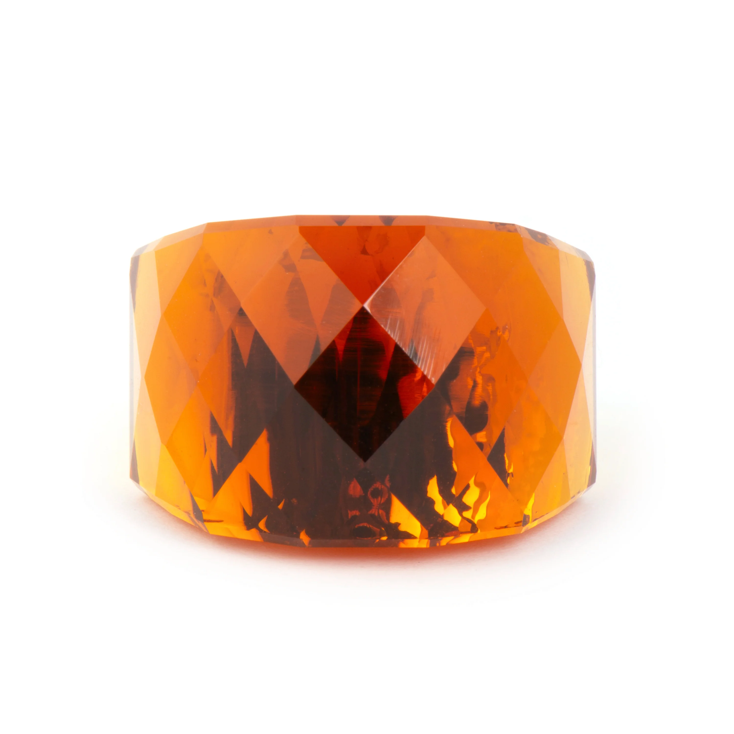 Anillo de Cuarzo Hidrotermal Naranja acabado en oro amarillo de 18k - Fadino - Image 5