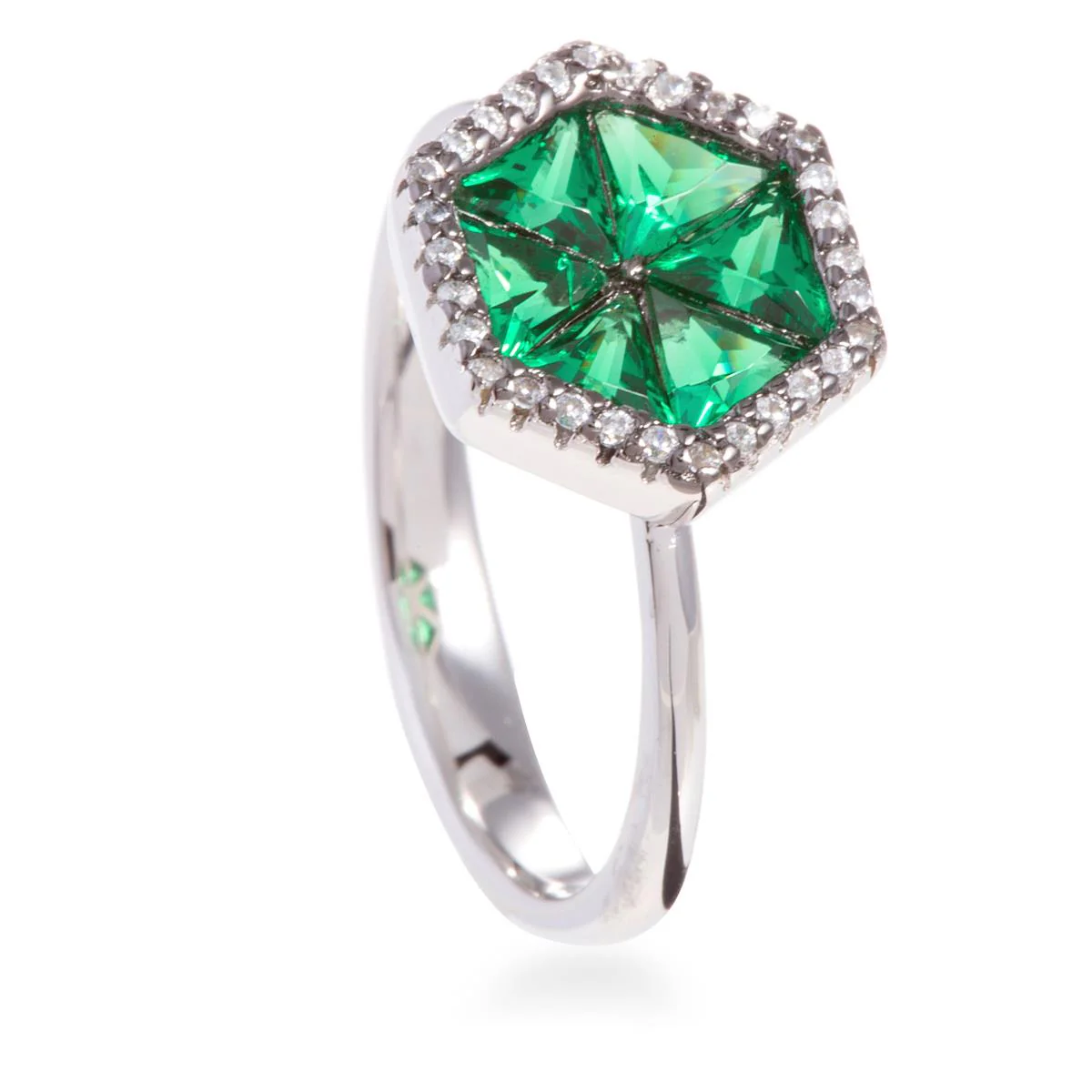Anillo Flathome Plata De Ley 925 - Flathome VERDE