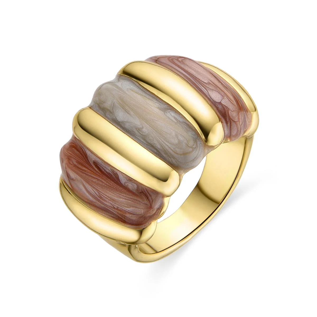 Anillo Gahai acabado en oro amarillo 18K - Gahai MULTICOLOR