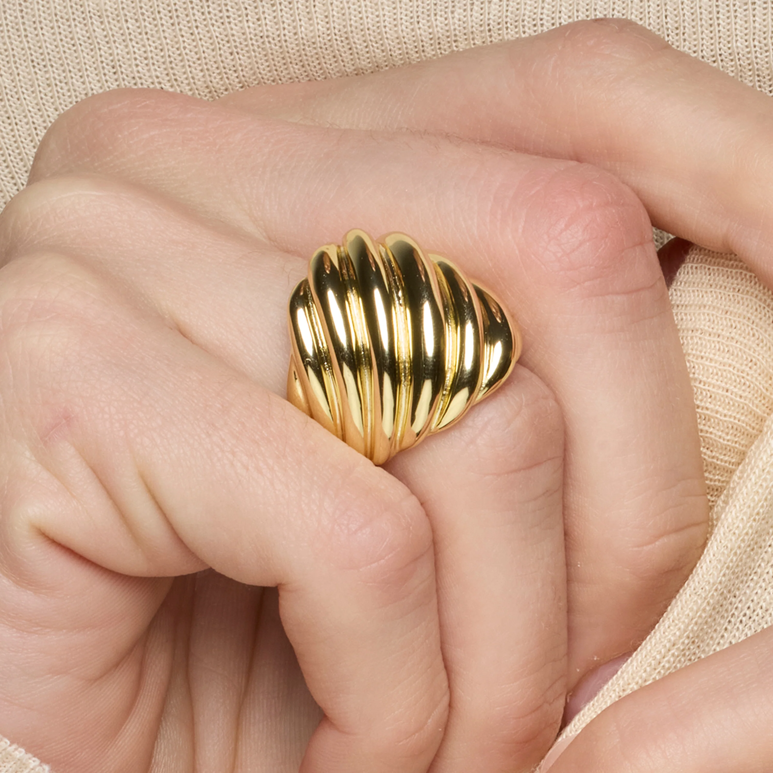 Anillo de Plata de Ley 925 acabado oro amarillo de 18k - Goazar - Image 3