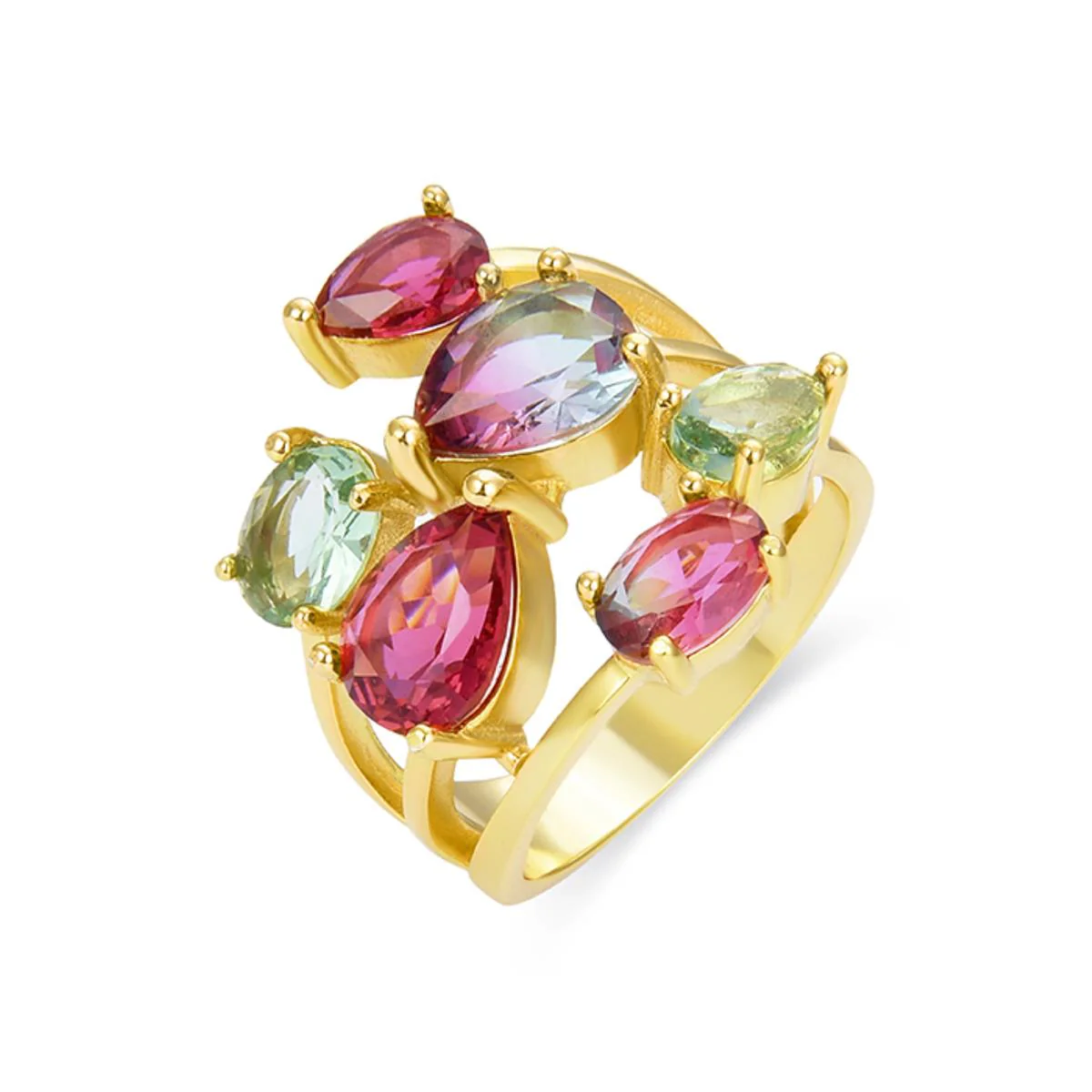 Anillo Gulnol Plata De Ley 925 - Gulnol MULTICOLOR
